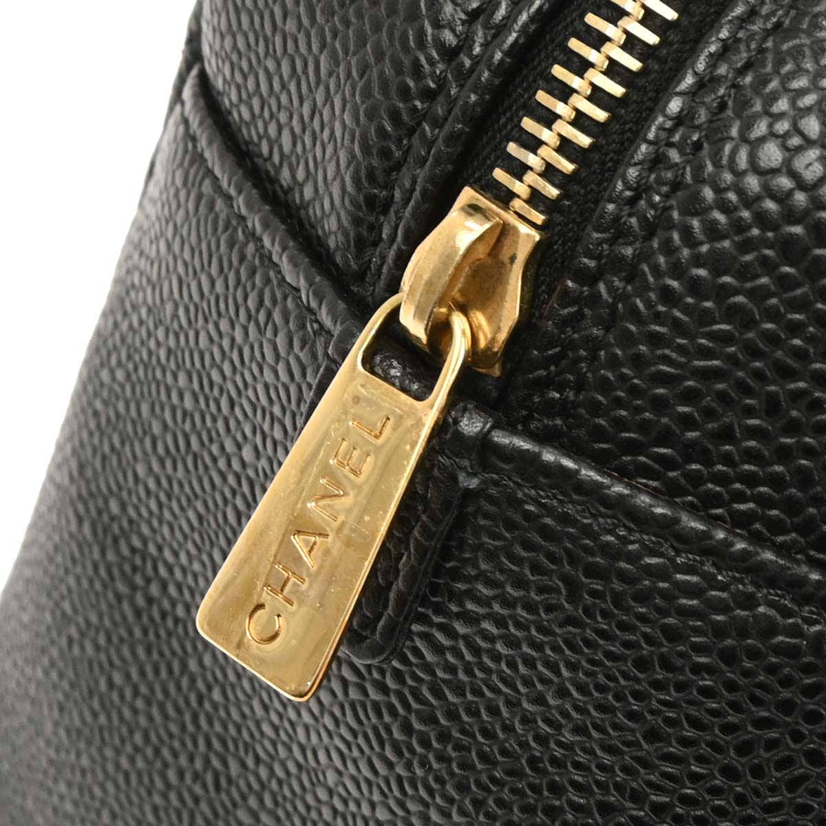 Chanel 2003-2004 Black Caviar Petite Timeless Tote PTT Chain Handbag