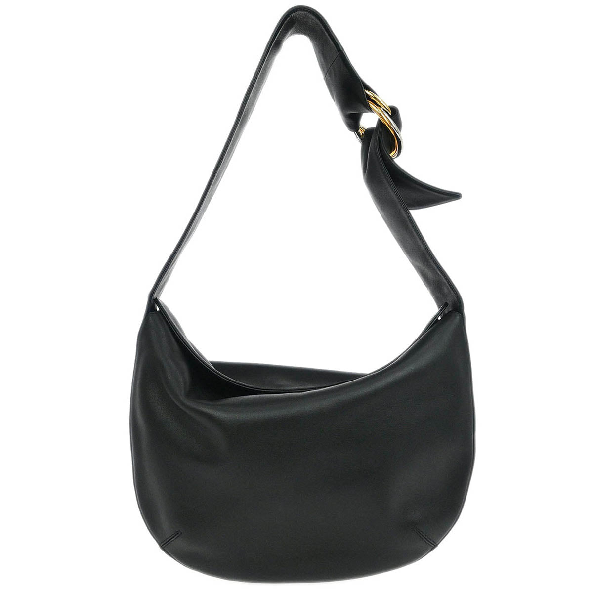 Cartier Black Leather Hobo Handbag
