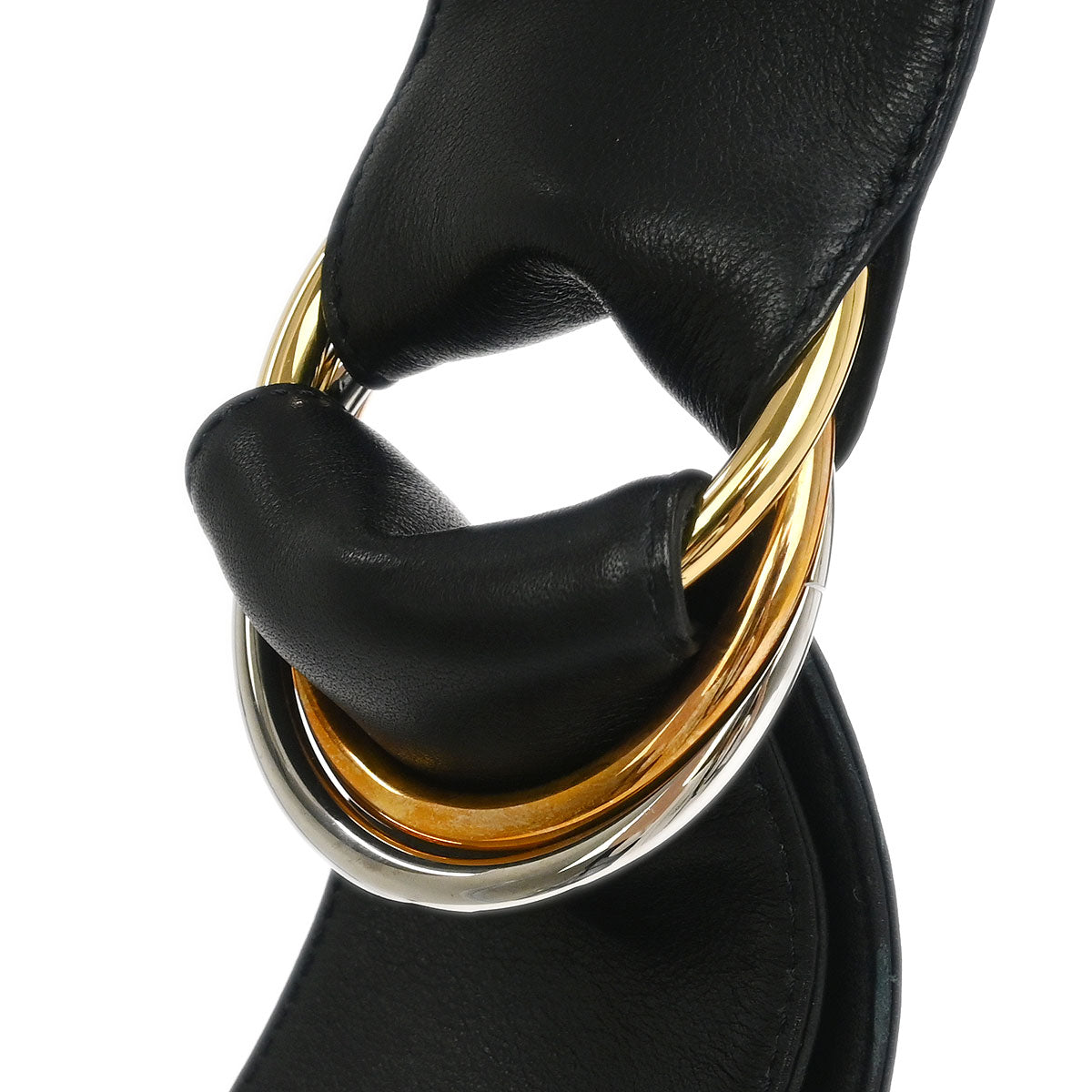 Cartier Black Leather Hobo Handbag