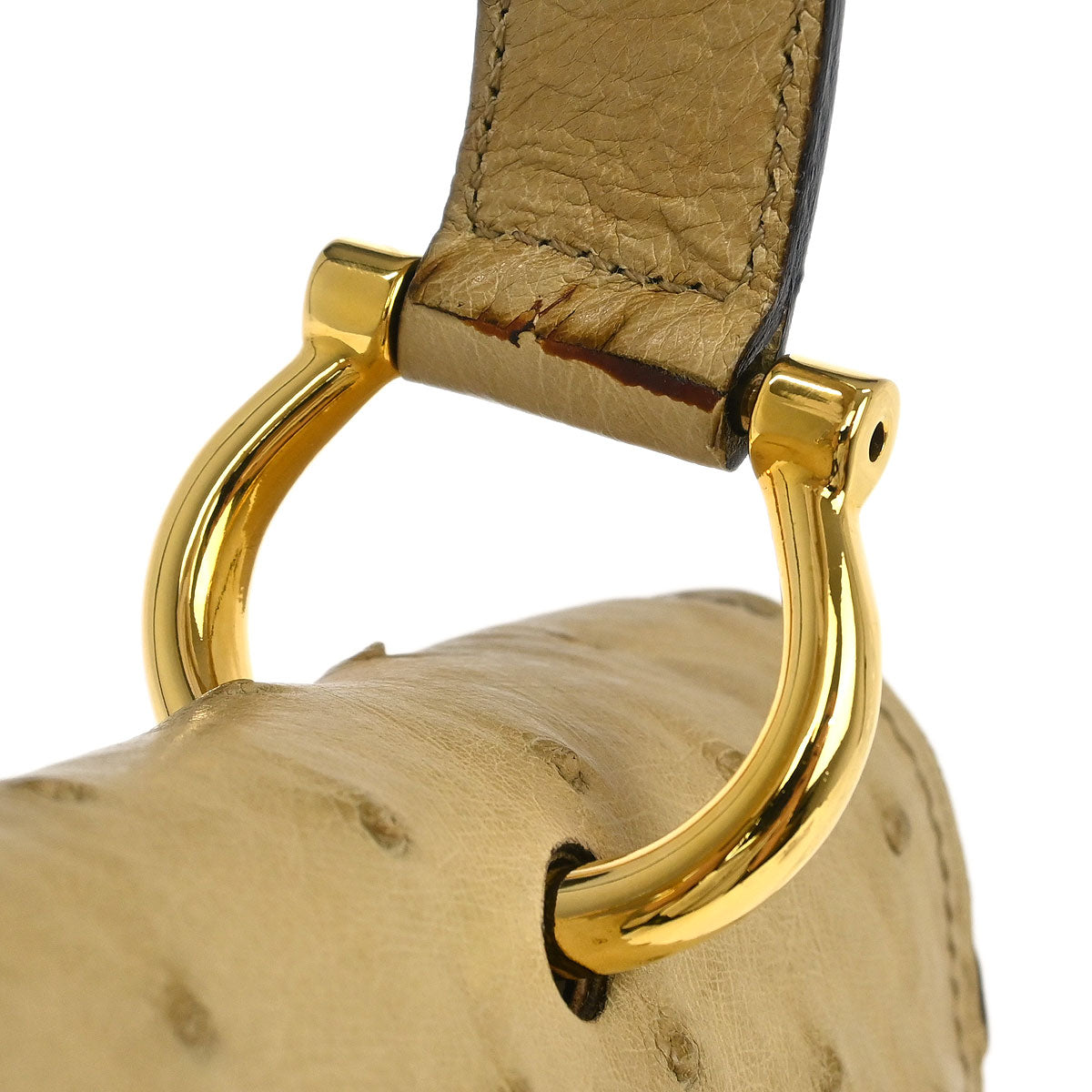 Celine * Beige Ostrich Handbag
