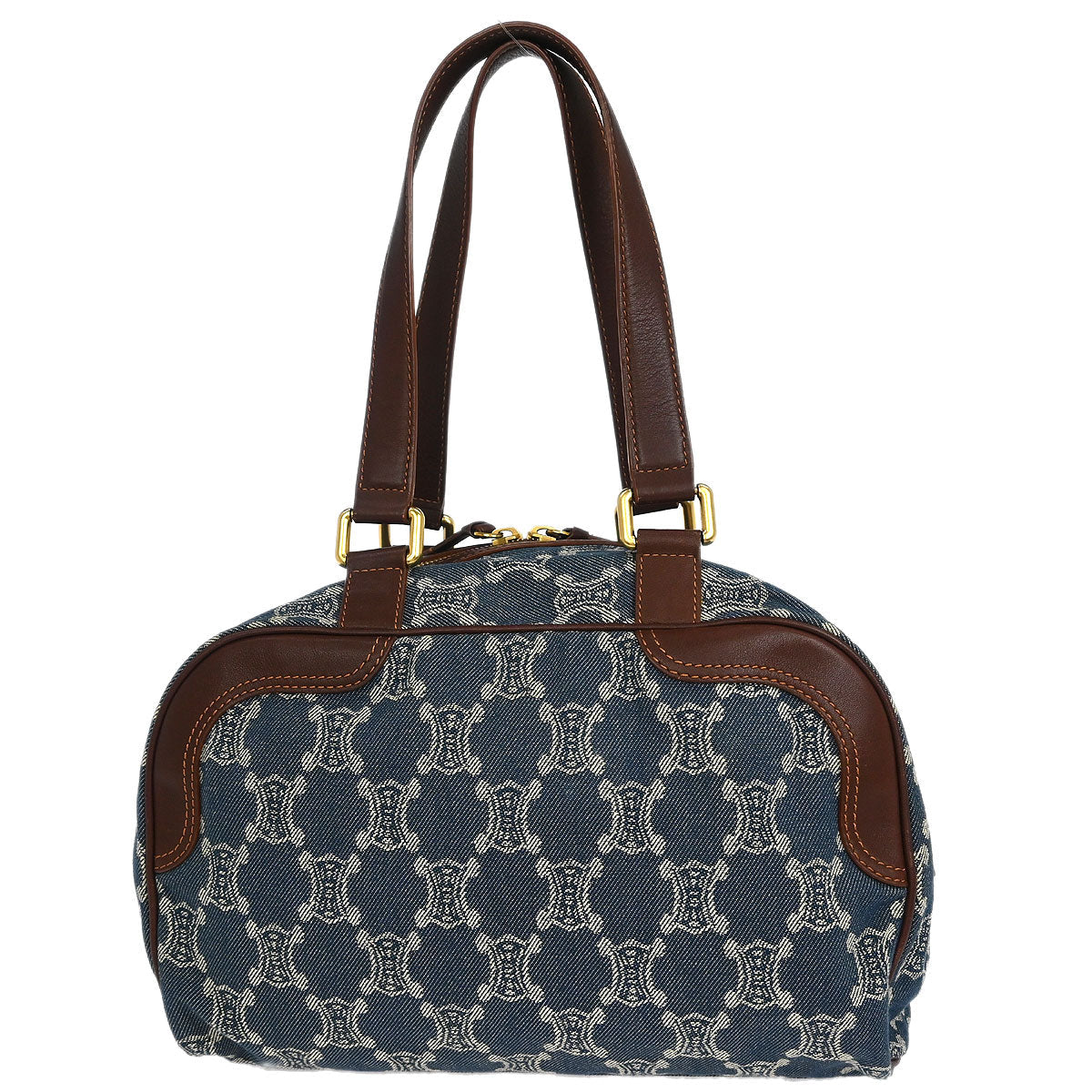 Celine Blue Denim Macadam Handbag