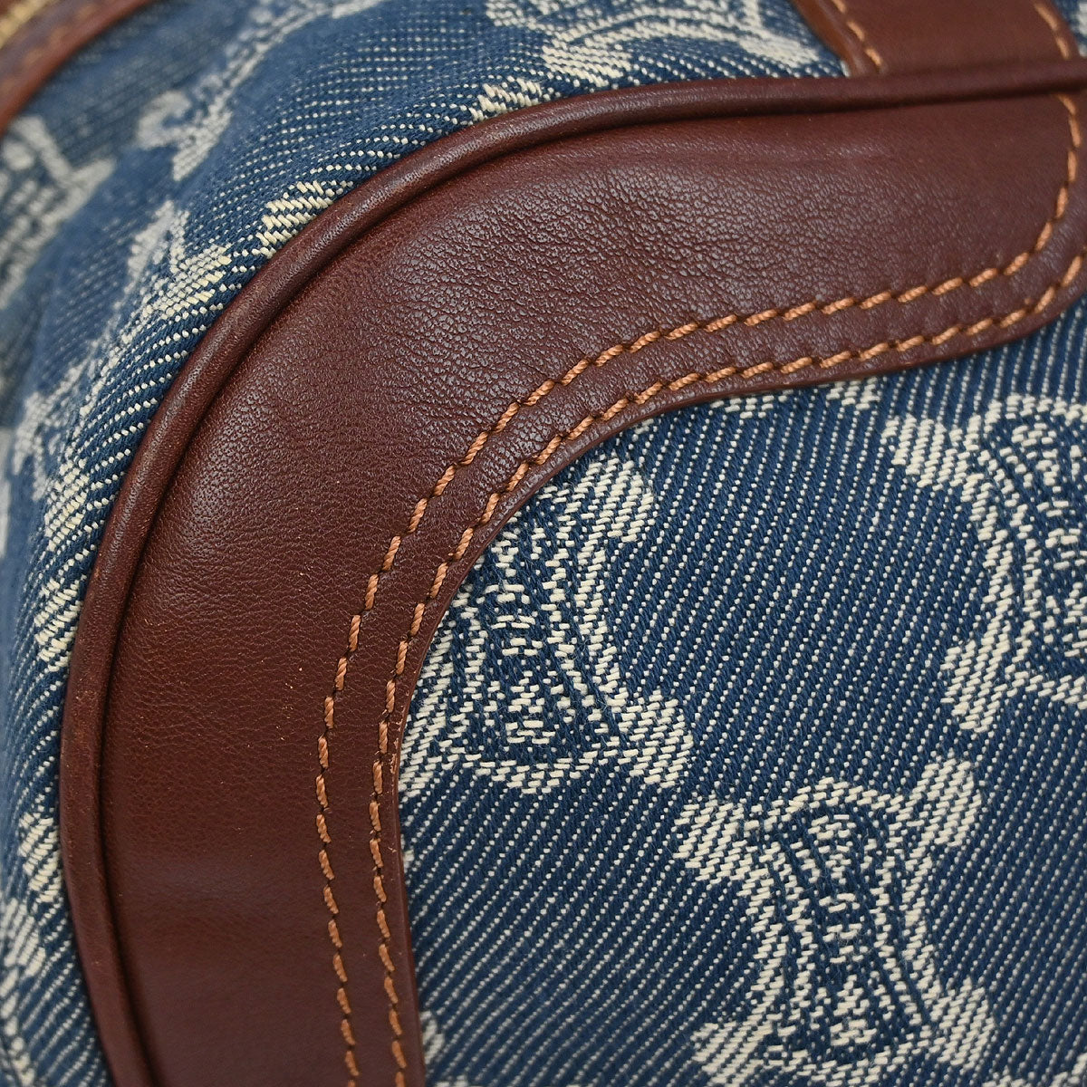 Celine Blue Denim Macadam Handbag