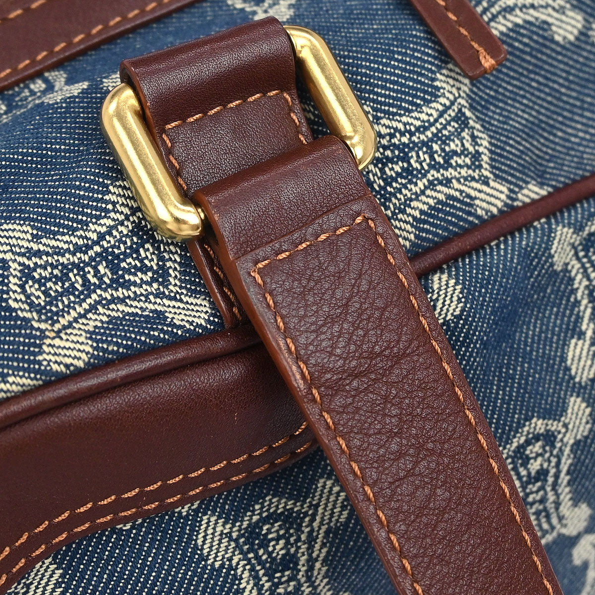 Celine Blue Denim Macadam Handbag