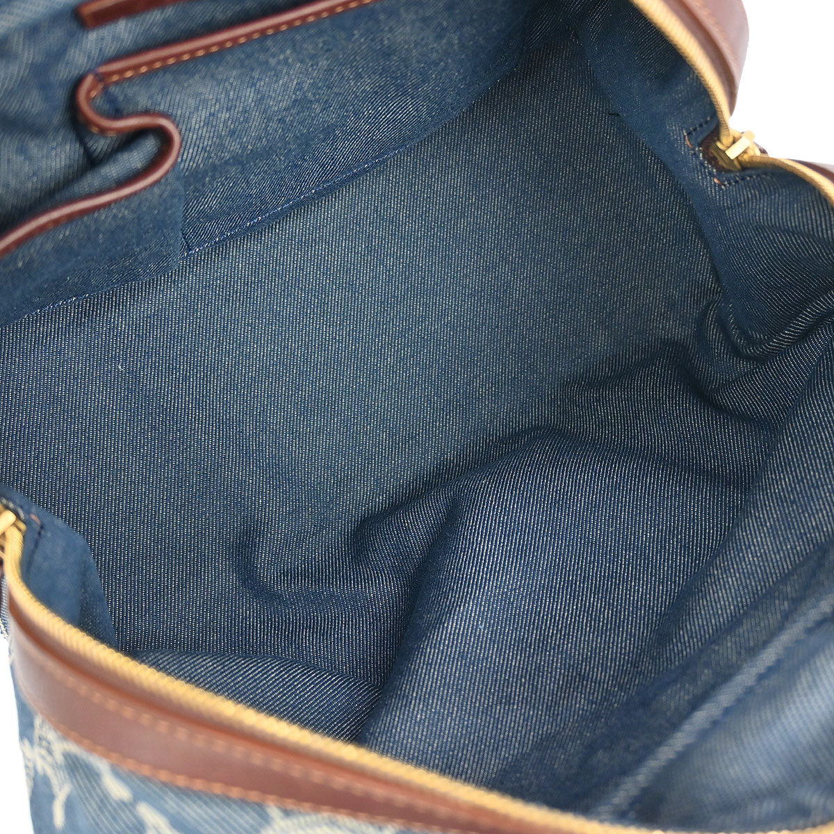 Celine Blue Denim Macadam Handbag