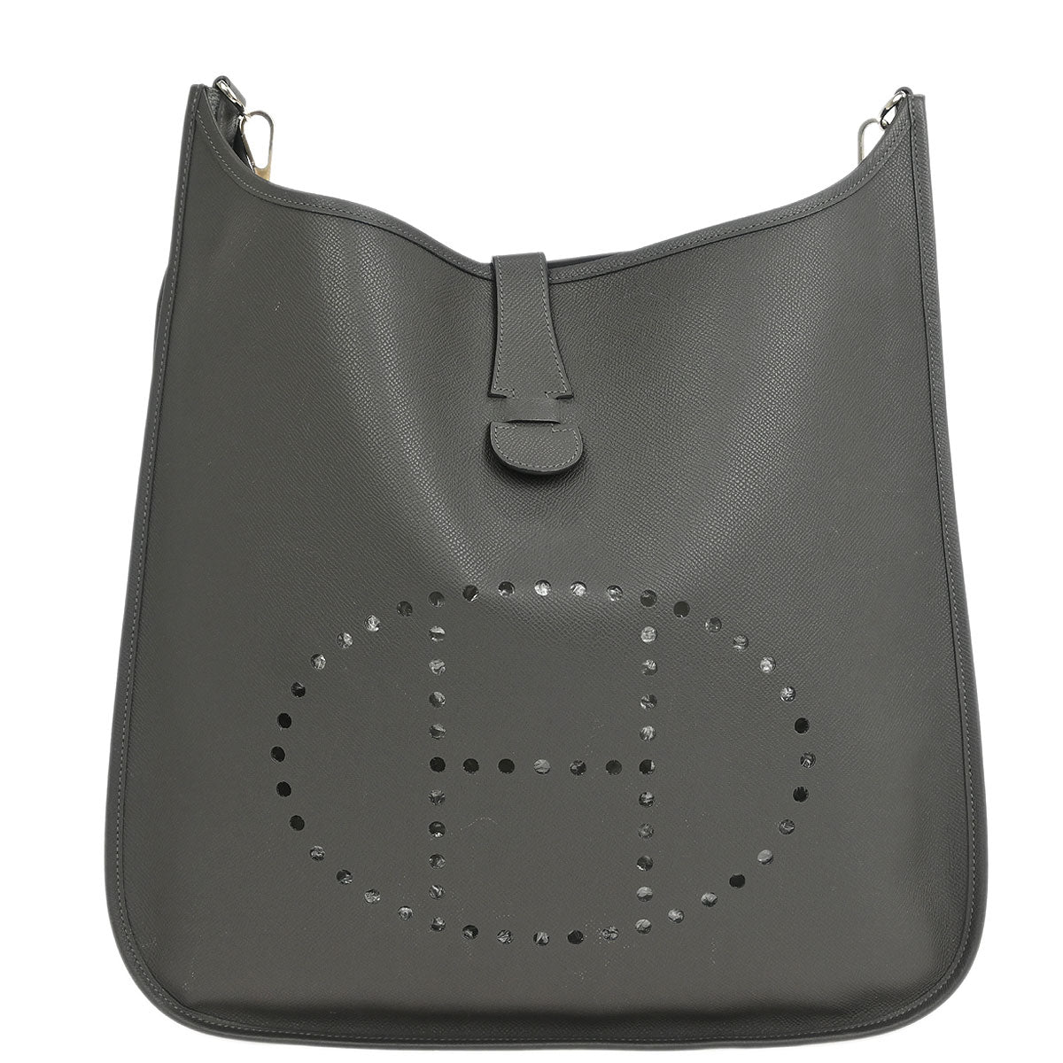 Hermes 2007 Graphite Epsom Evelyne 2 TGM Shoulder Bag