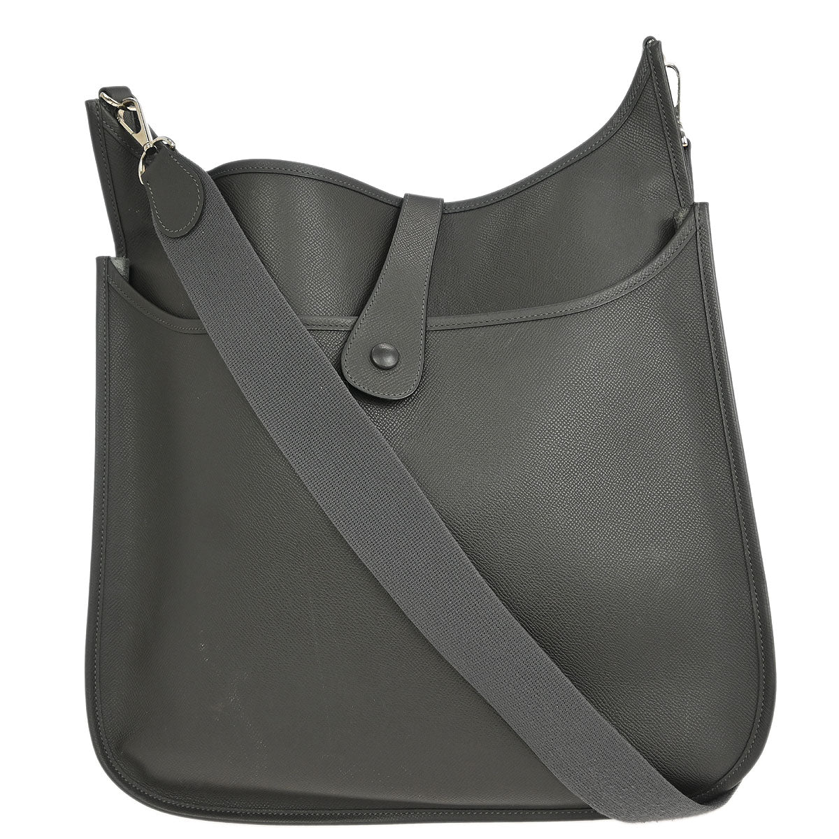 Hermes 2007 Graphite Epsom Evelyne 2 TGM Shoulder Bag