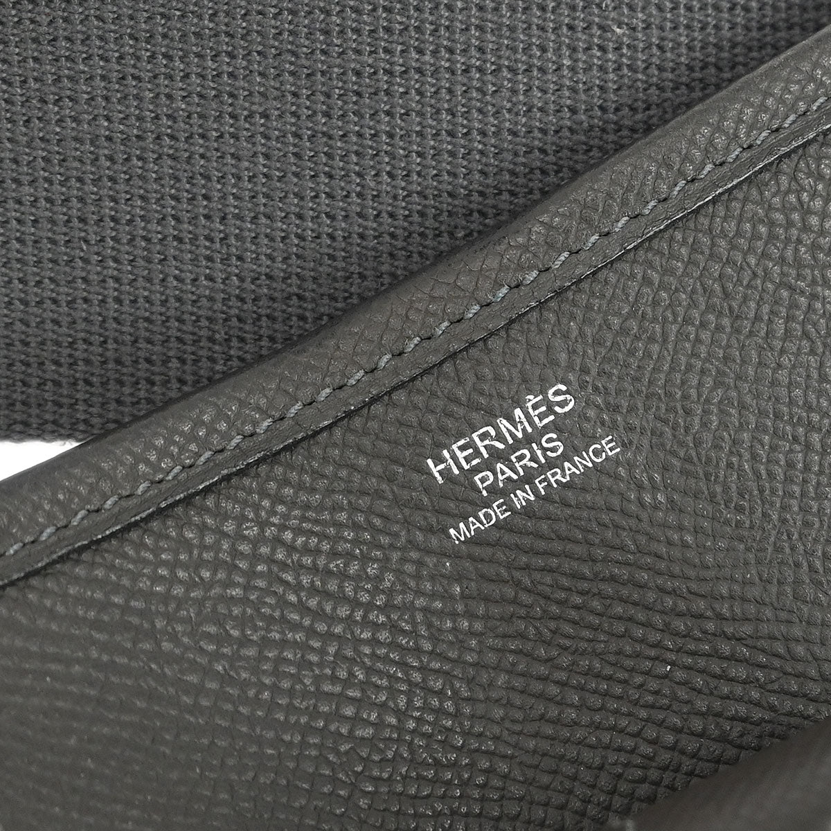 Hermes 2007 Graphite Epsom Evelyne 2 TGM Shoulder Bag
