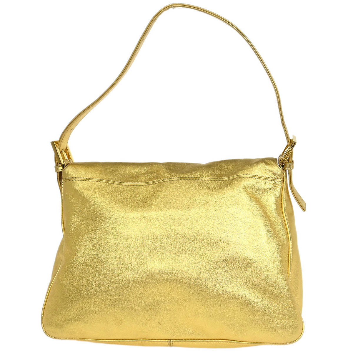 Fendi Gold Lambskin Mamma Baguette Handbag