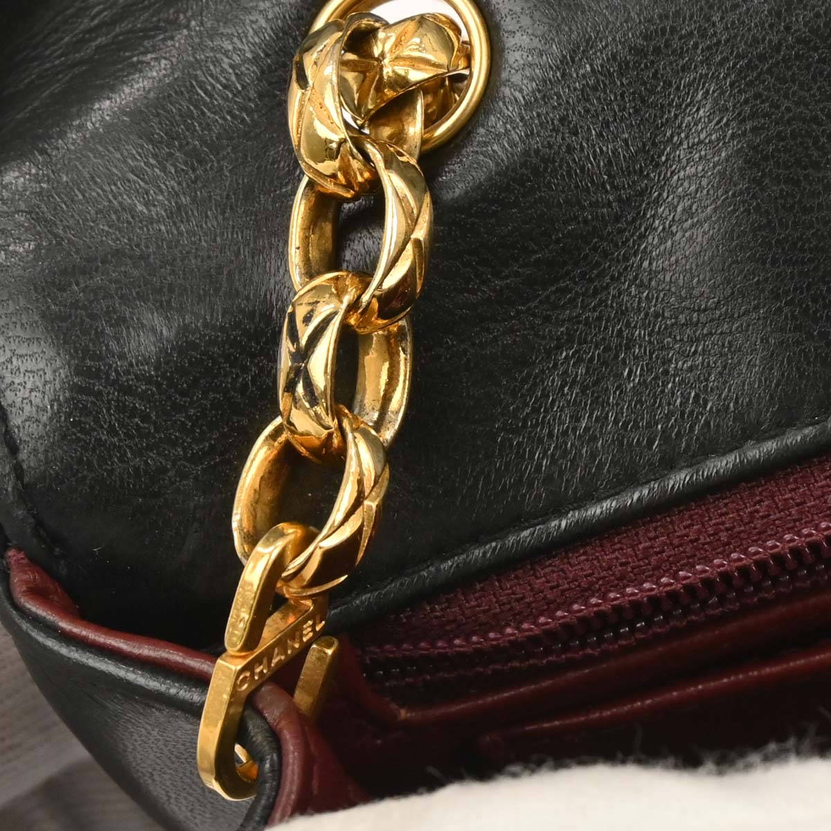 Chanel 1989-1991 Black Lambskin Single Flap Shoulder Bag