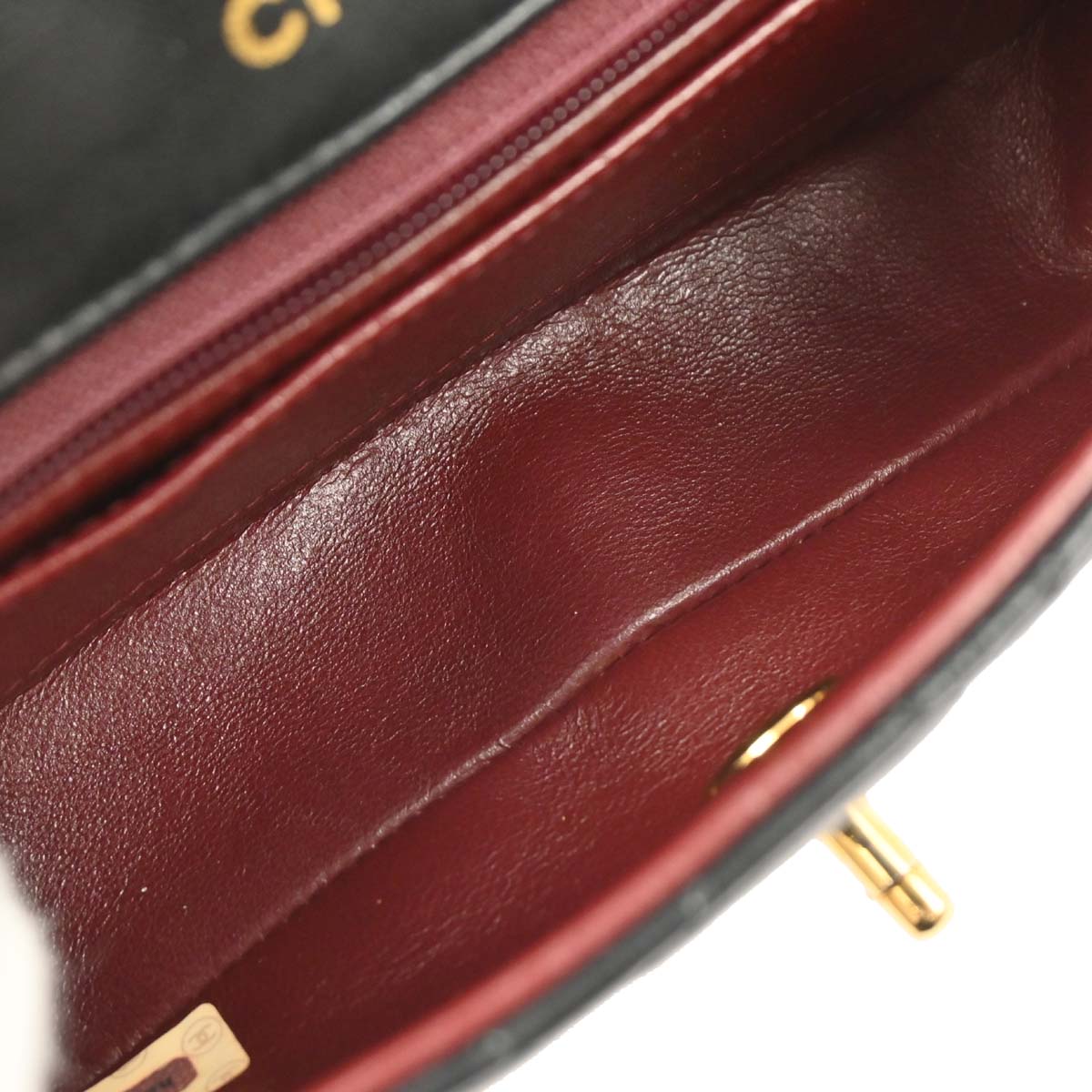 Chanel 1989-1991 Black Lambskin Single Flap Shoulder Bag