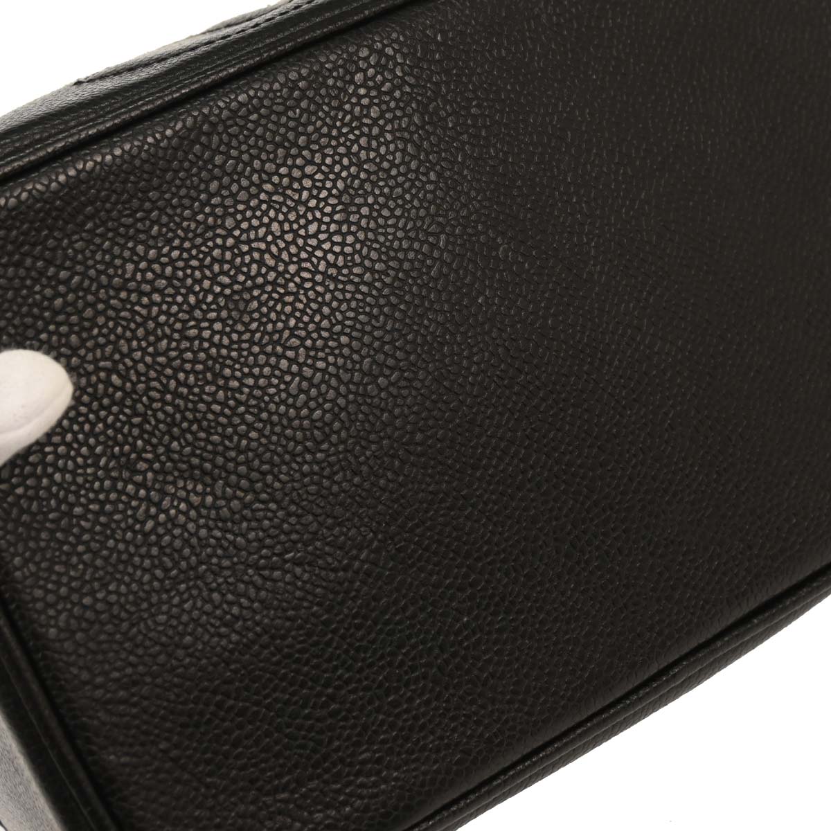 Chanel 1997-1999 Black Caviar Vanity Handbag