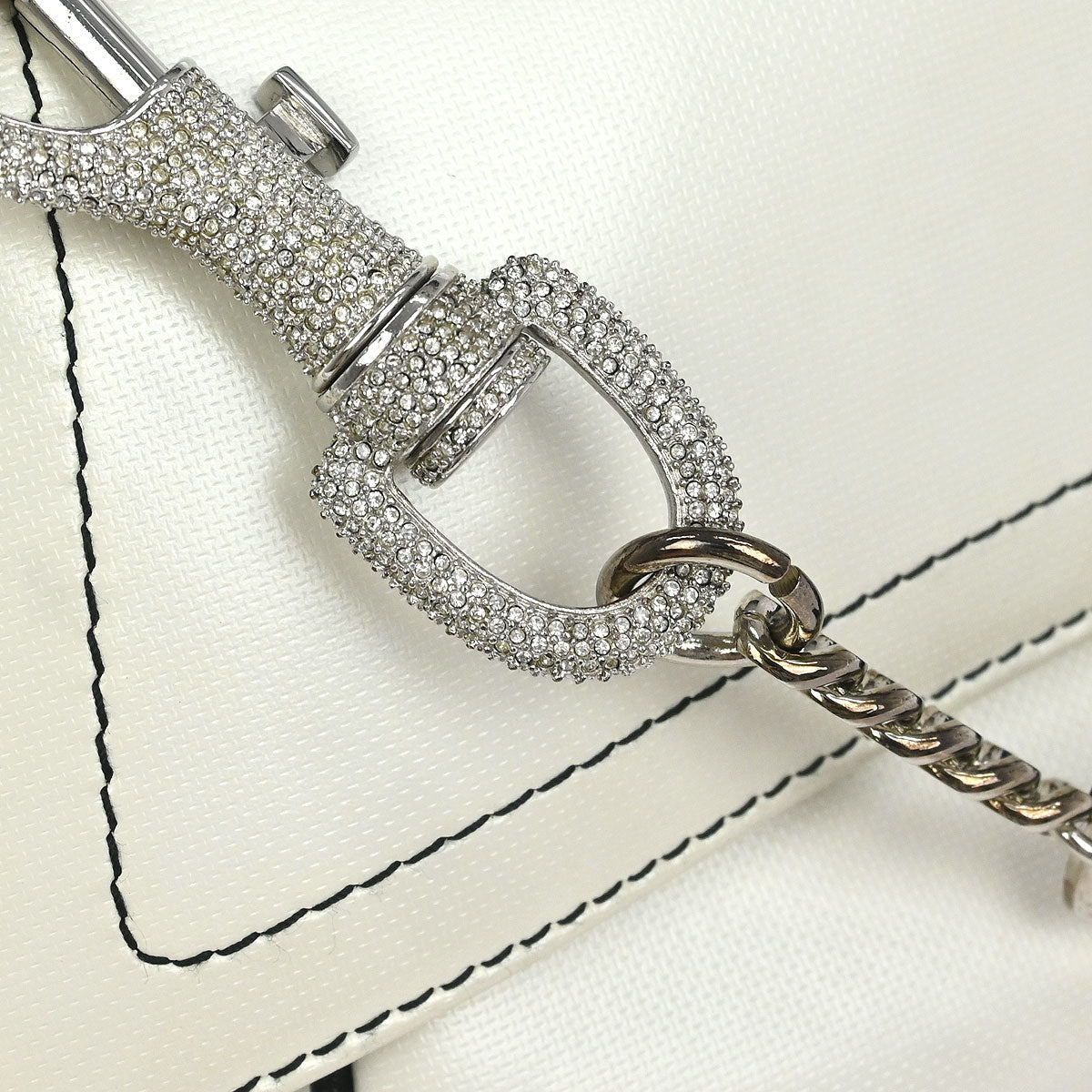 Christian Dior 2003 White Black Hardcore Shoulder Bag