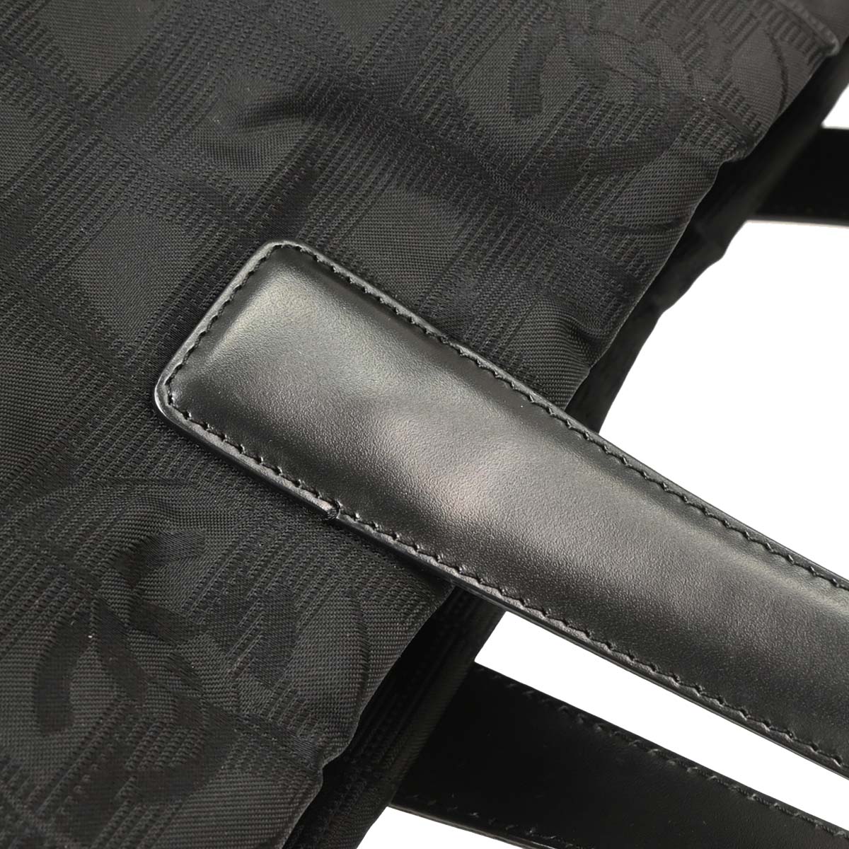 Chanel 2005-2006 Black Jacquard Nylon Travel Line Tote Handbag