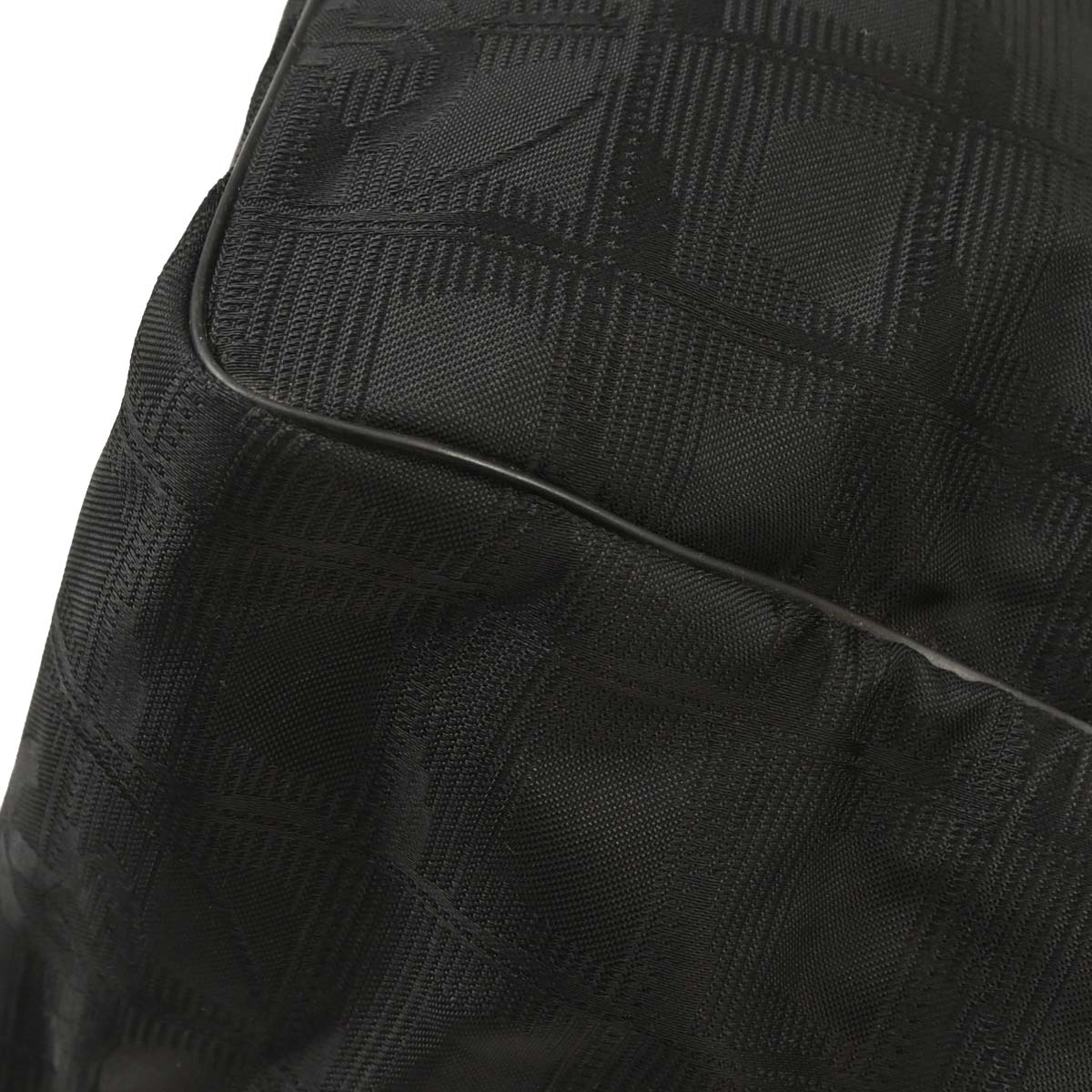 Chanel 2005-2006 Black Jacquard Nylon Travel Line Tote Handbag