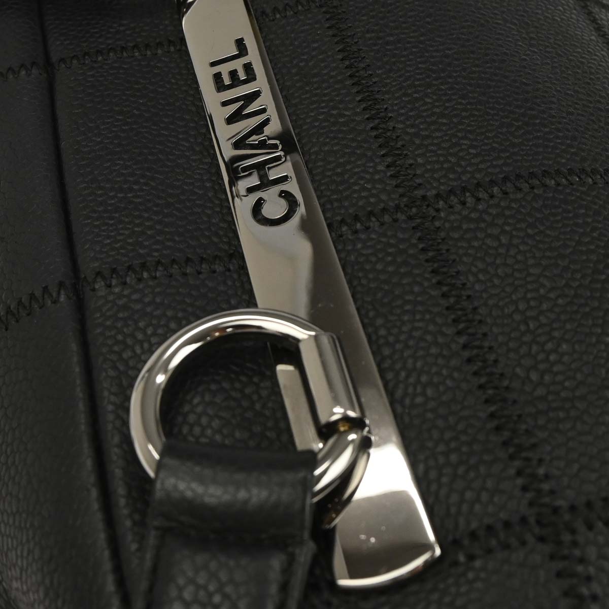 Chanel 2004-2005 Black Caviar Choco Bar Handbag