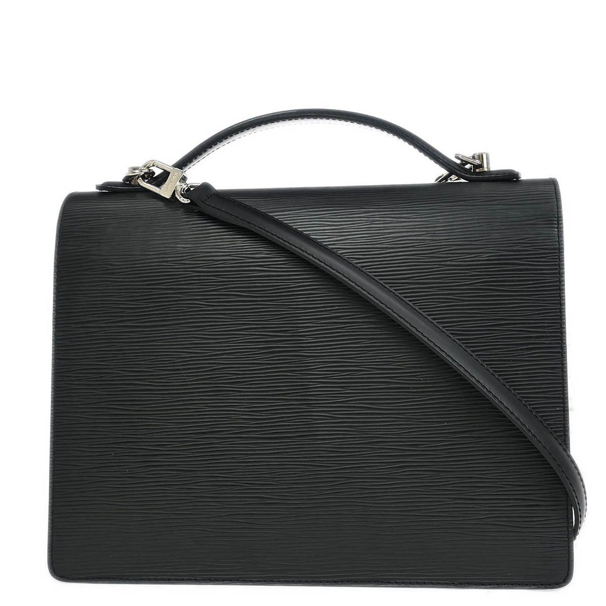 Louis Vuitton 2006 Black Epi Monceau 28 2way Handbag M52792