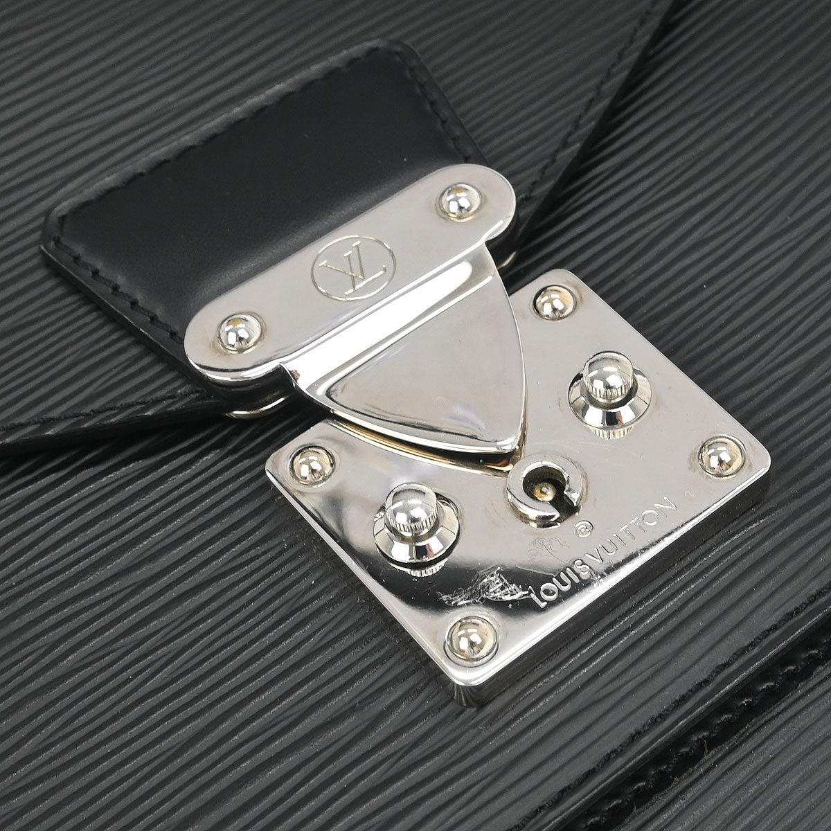 Louis Vuitton 2006 Black Epi Monceau 28 2way Handbag M52792