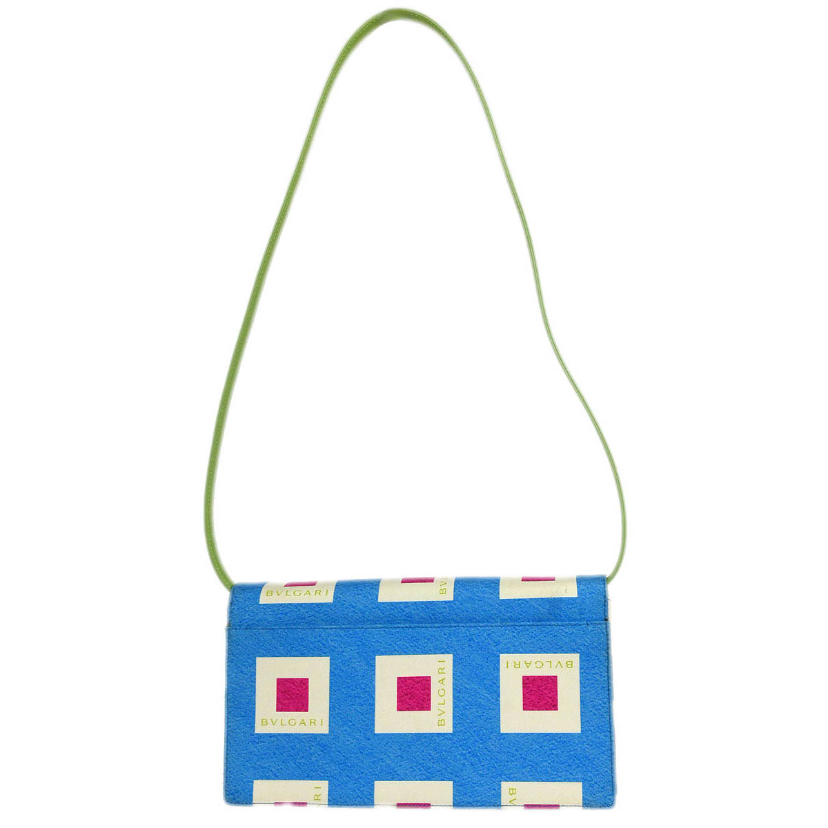 Bvlgari Blue Canvas Shoulder Bag
