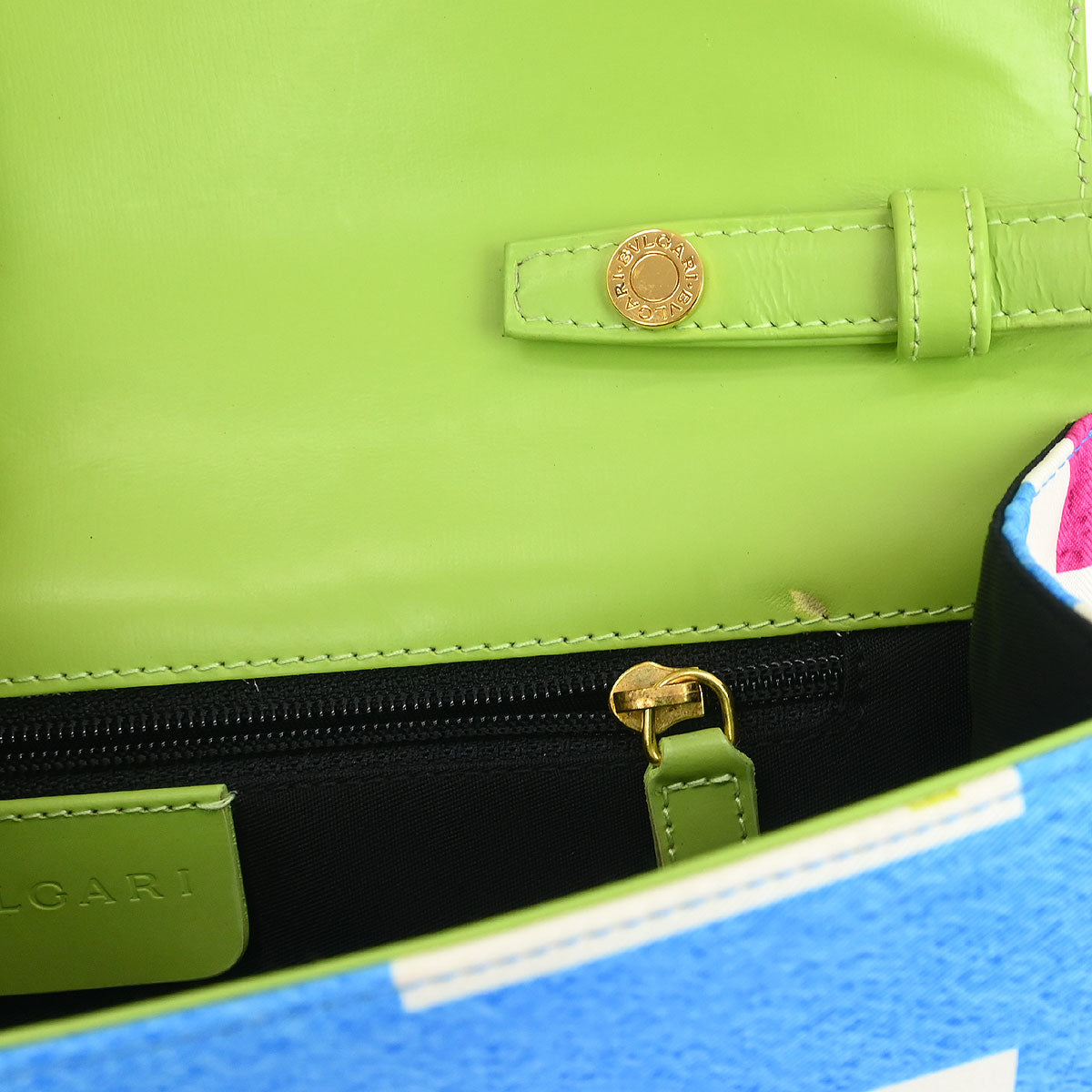 Bvlgari Blue Canvas Shoulder Bag