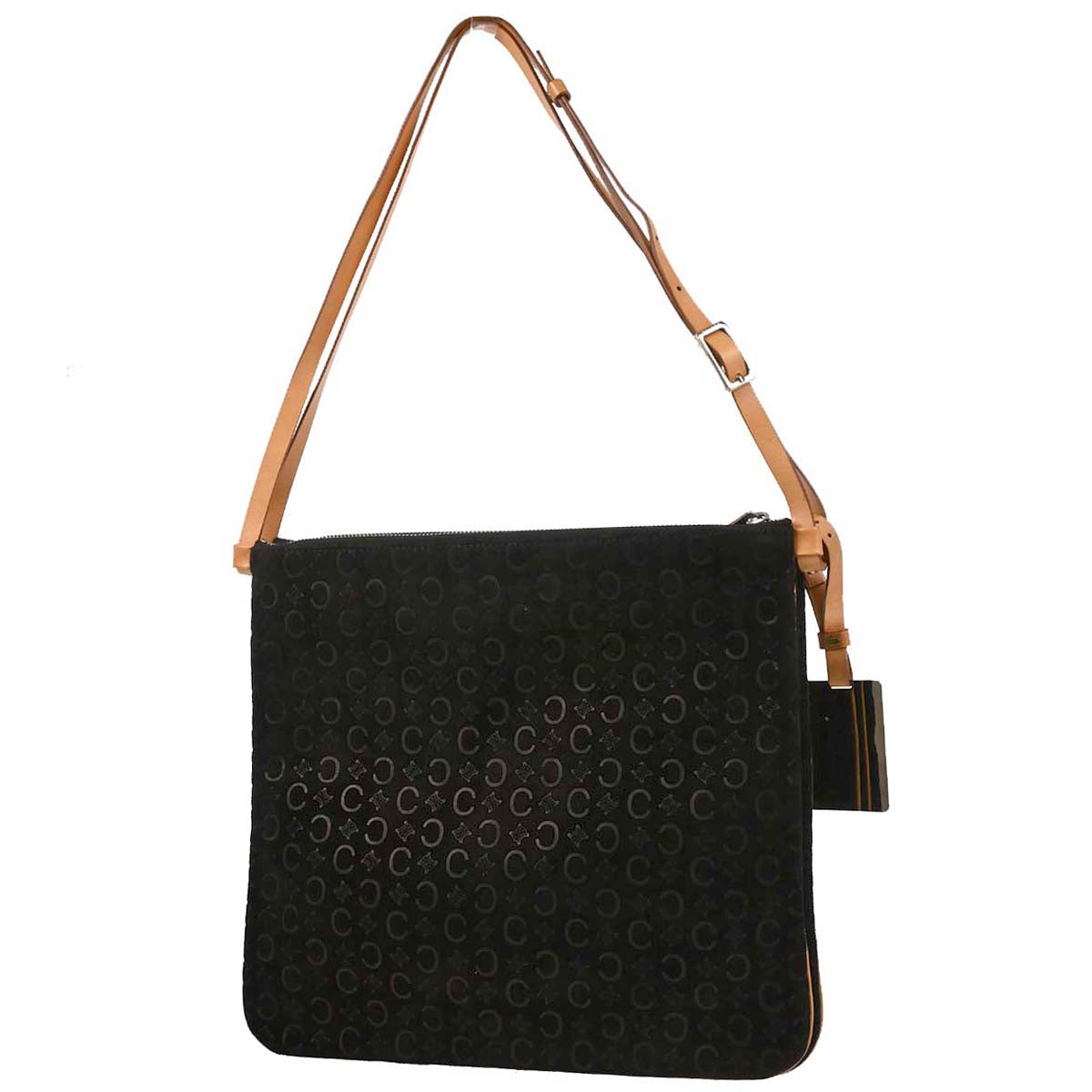Celine Black Suede C Macadam Twin Handbag