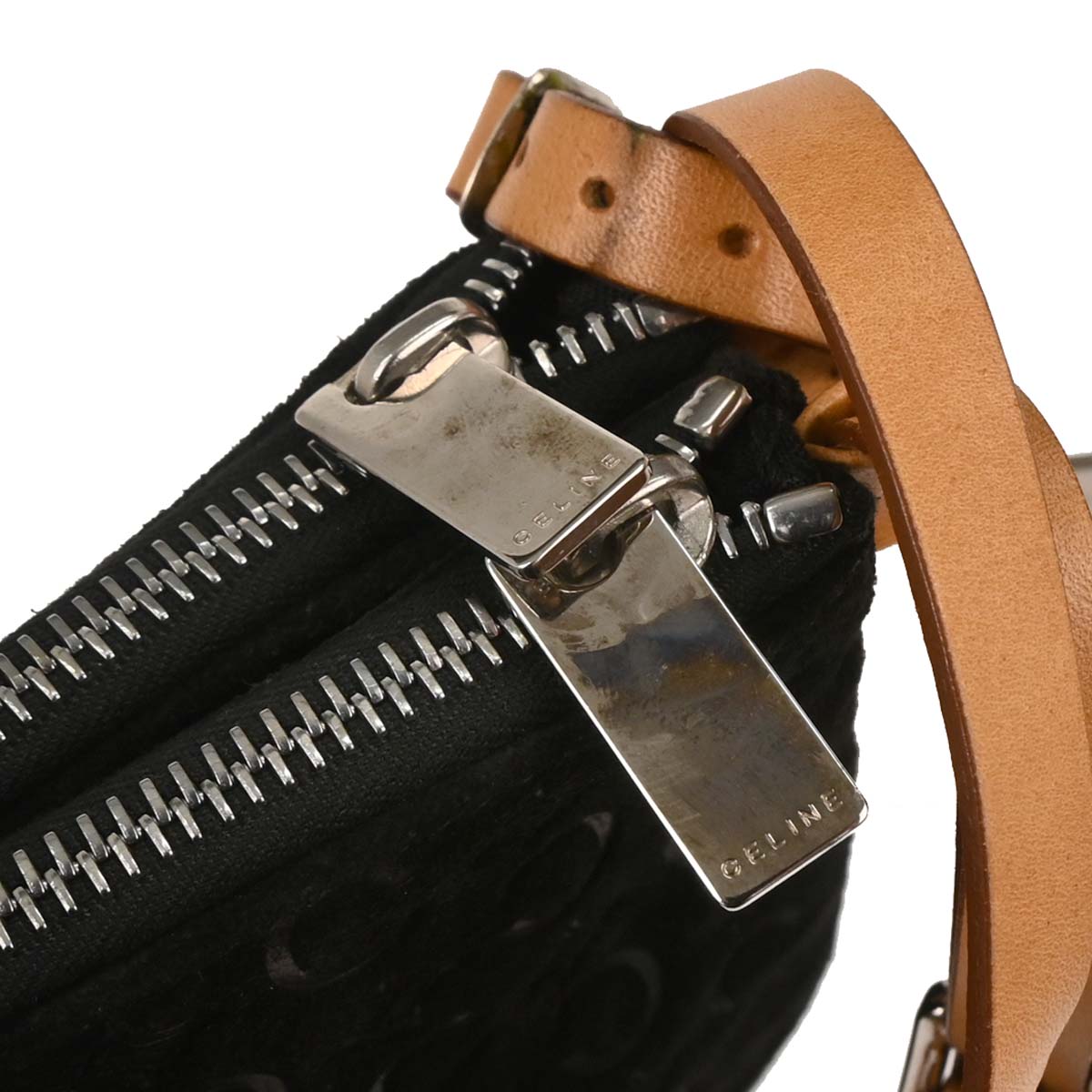 Celine Black Suede C Macadam Twin Handbag