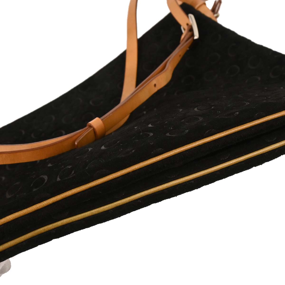 Celine Black Suede C Macadam Twin Handbag