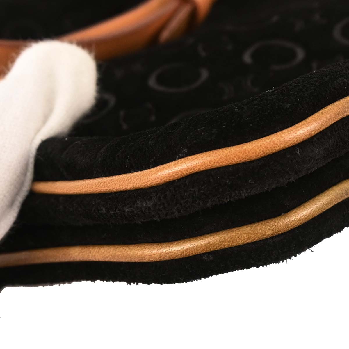 Celine Black Suede C Macadam Twin Handbag