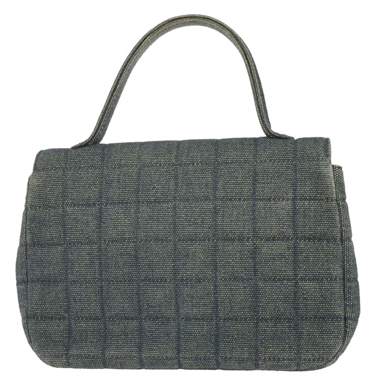Chanel Blue Denim Top Handle Mademoiselle Lock Handbag