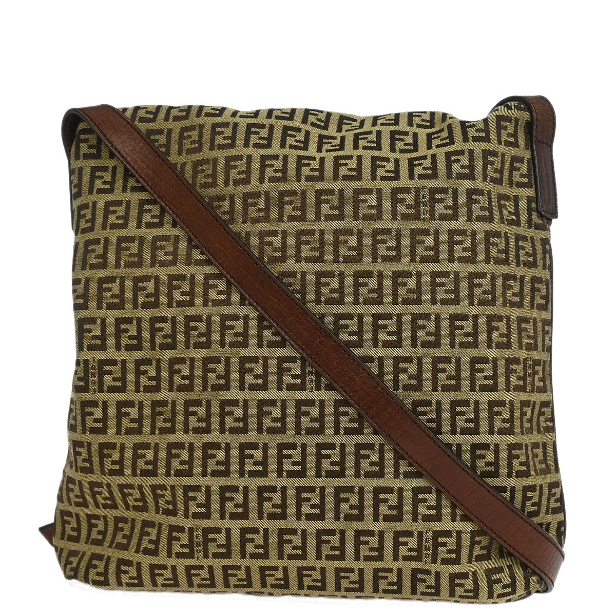 Fendi Brown Zucchino Shoulder Bag