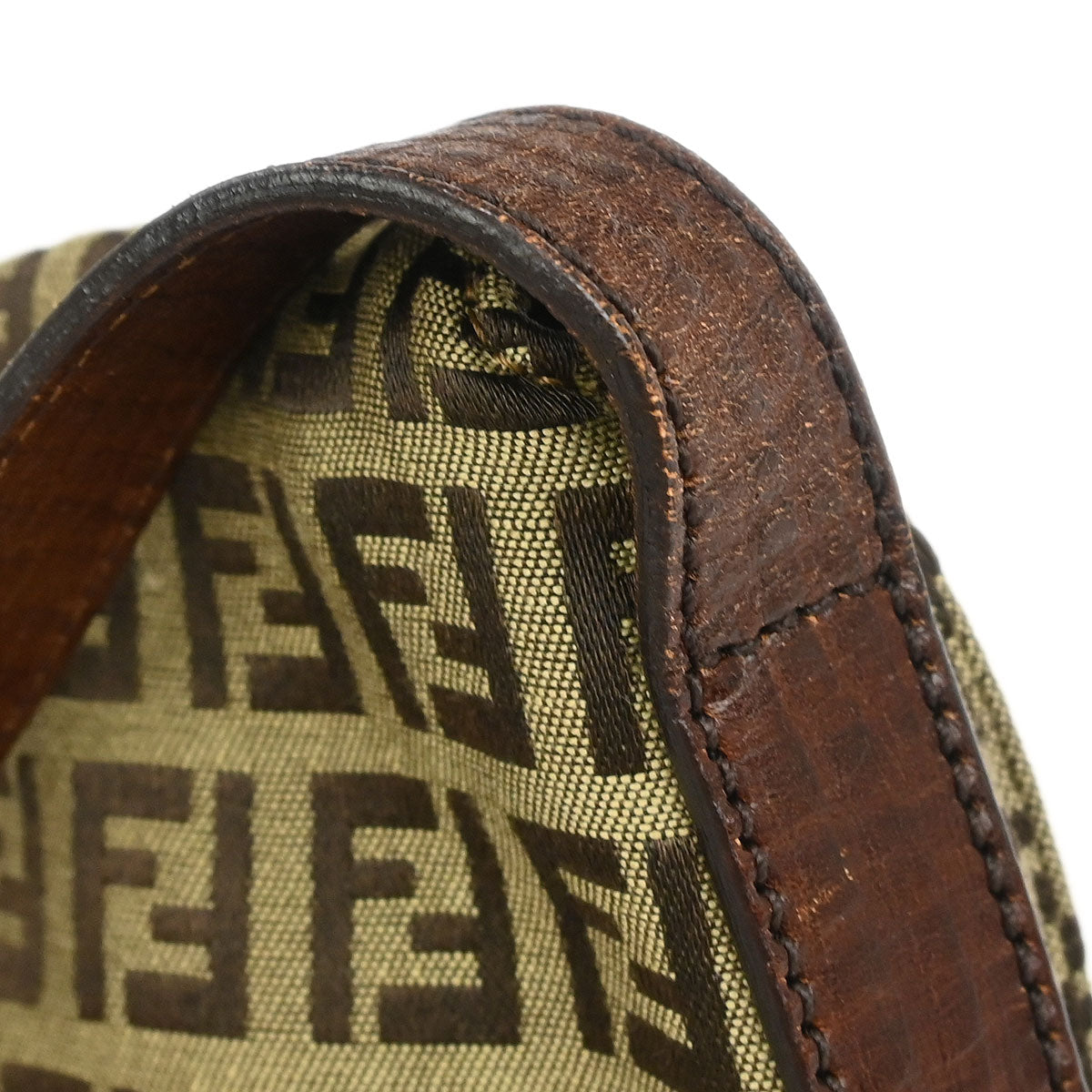 Fendi Brown Zucchino Shoulder Bag