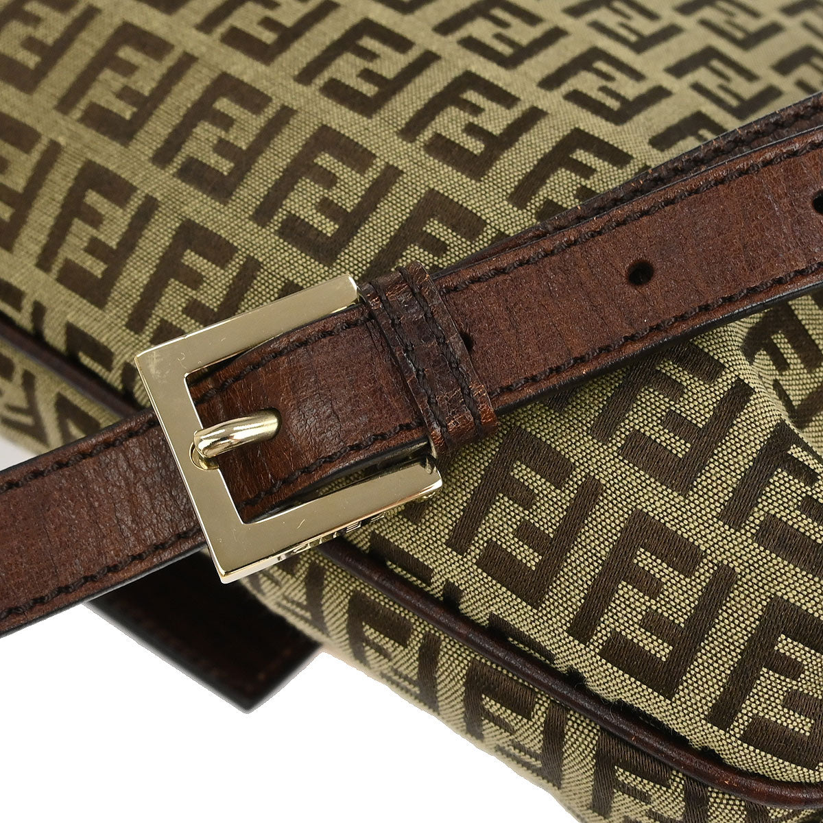 Fendi Brown Zucchino Shoulder Bag