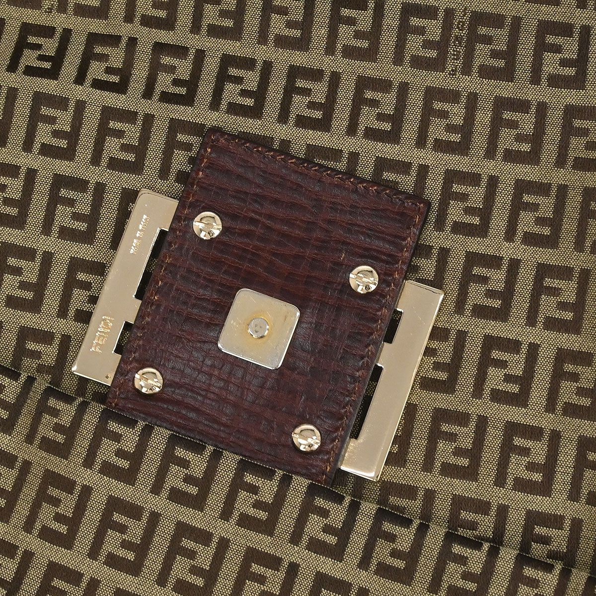 Fendi Brown Zucchino Shoulder Bag