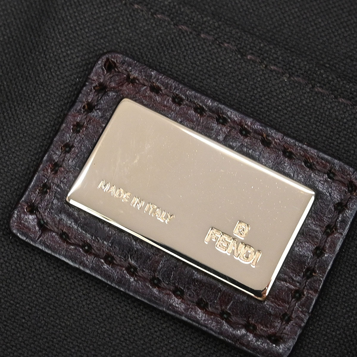 Fendi Brown Zucchino Shoulder Bag