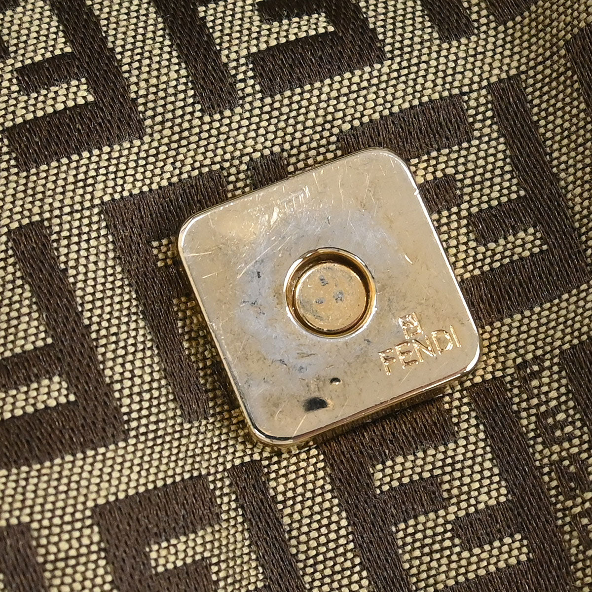 Fendi Brown Zucchino Shoulder Bag