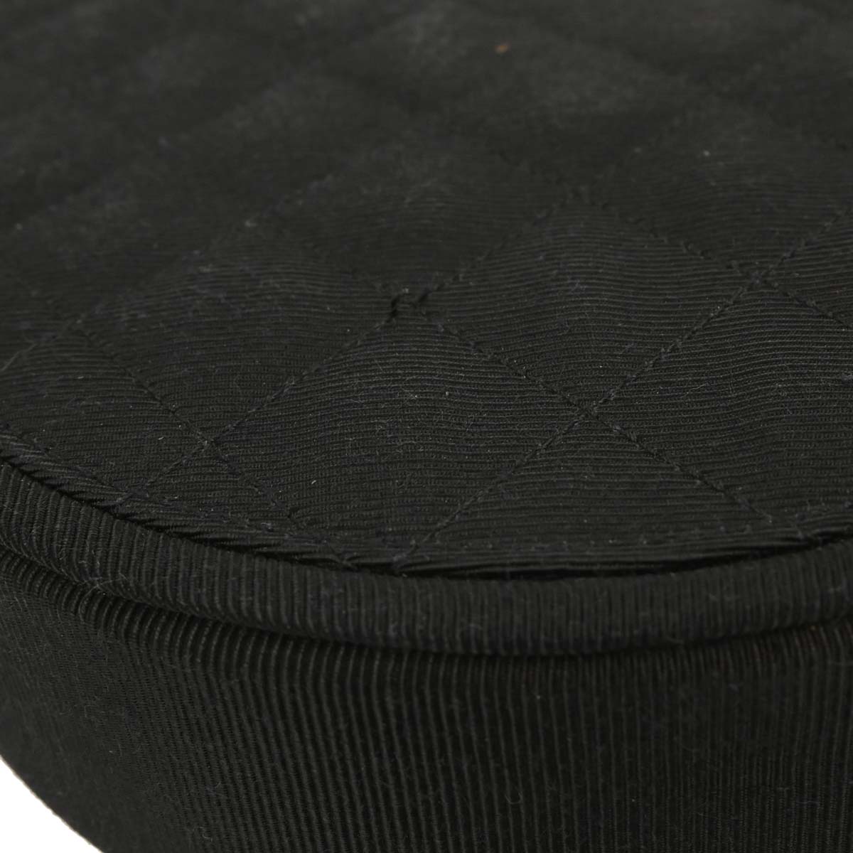 Chanel 1986-1988 Black Canvas Shoulder Bag