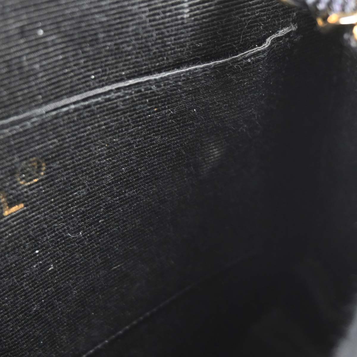 Chanel 1986-1988 Black Canvas Shoulder Bag