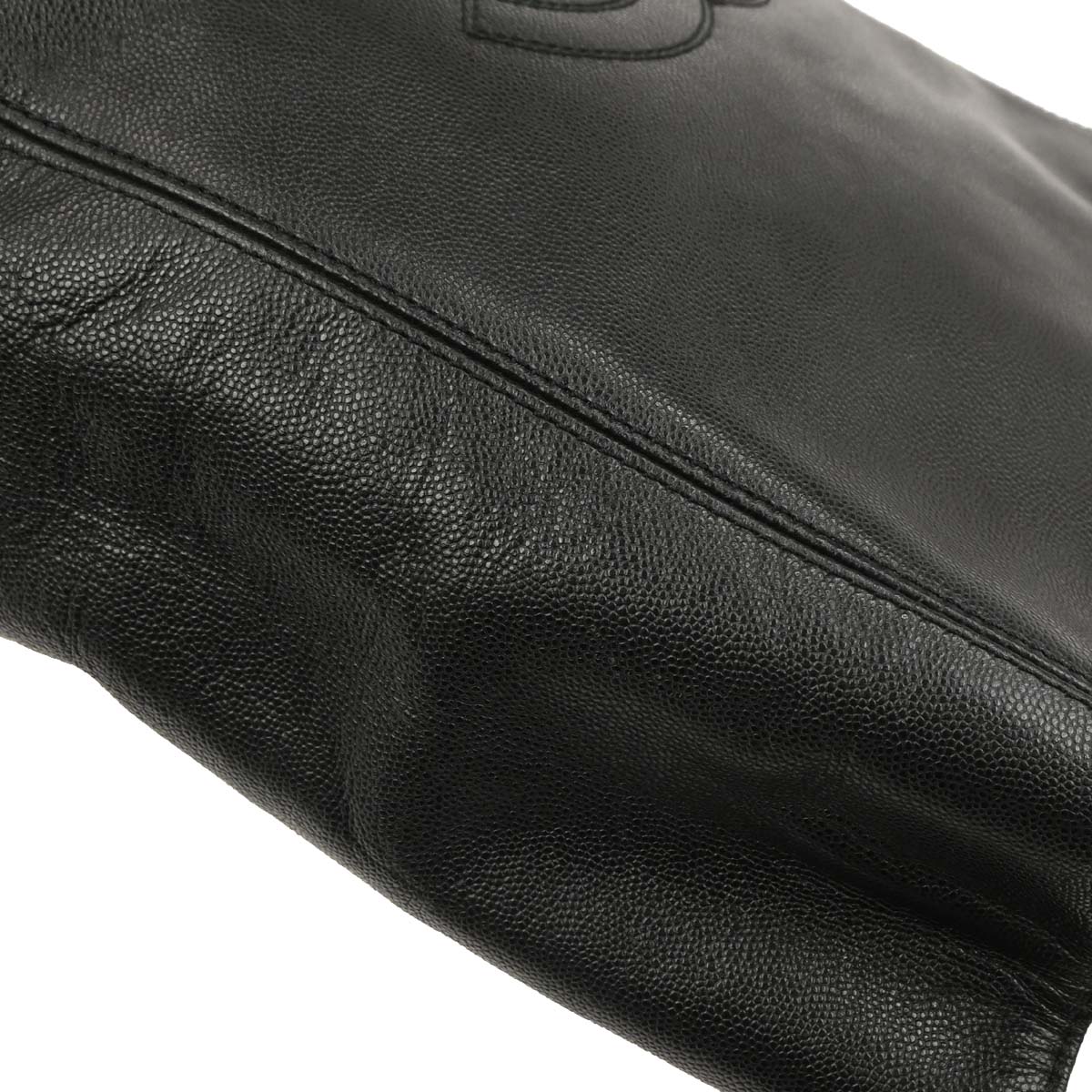 Chanel 1997-1999 Black Caviar Tote Chain Handbag