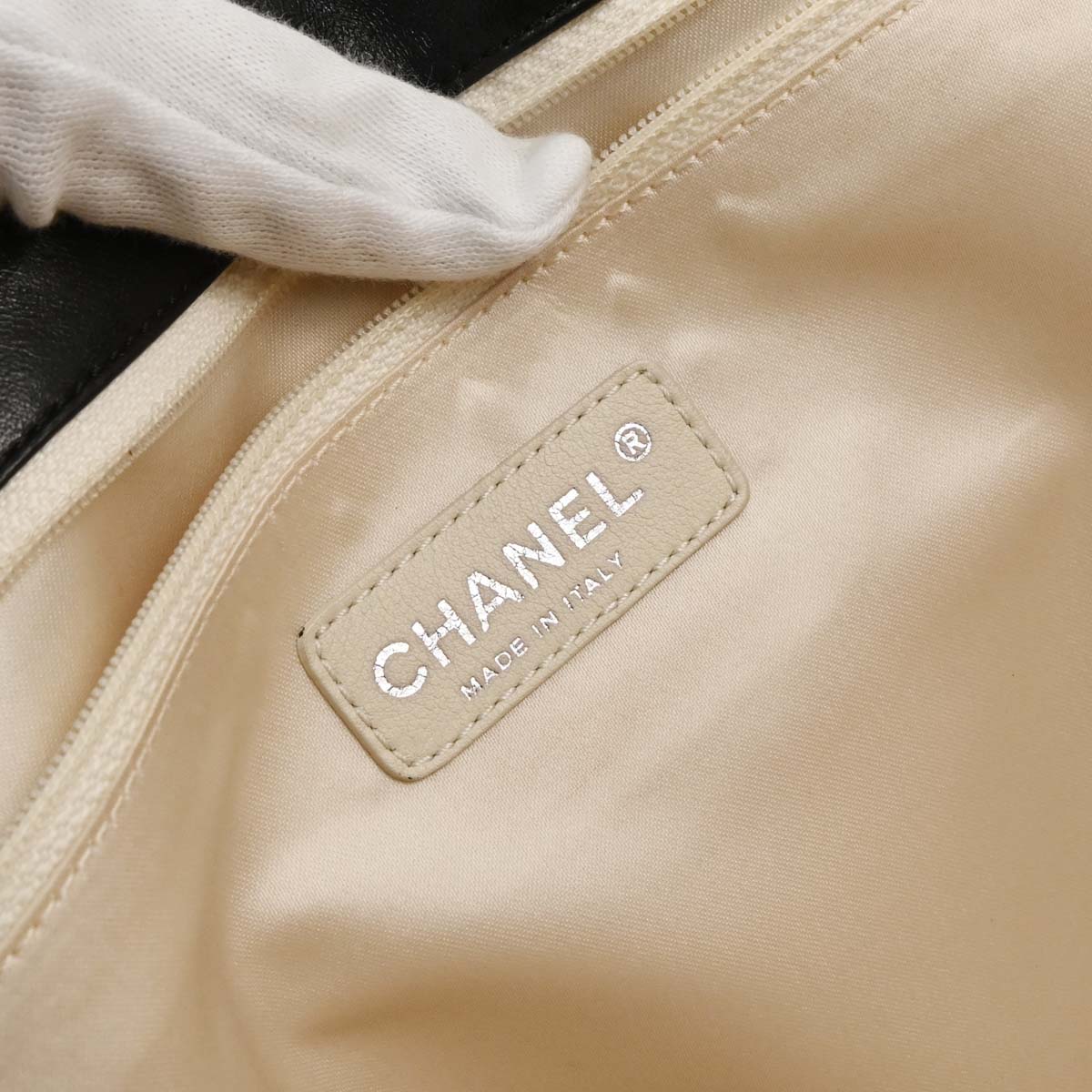 Chanel 2008-2009 Black Calfskin Mademoiselle Lock Chain Tote Shoulder Bag