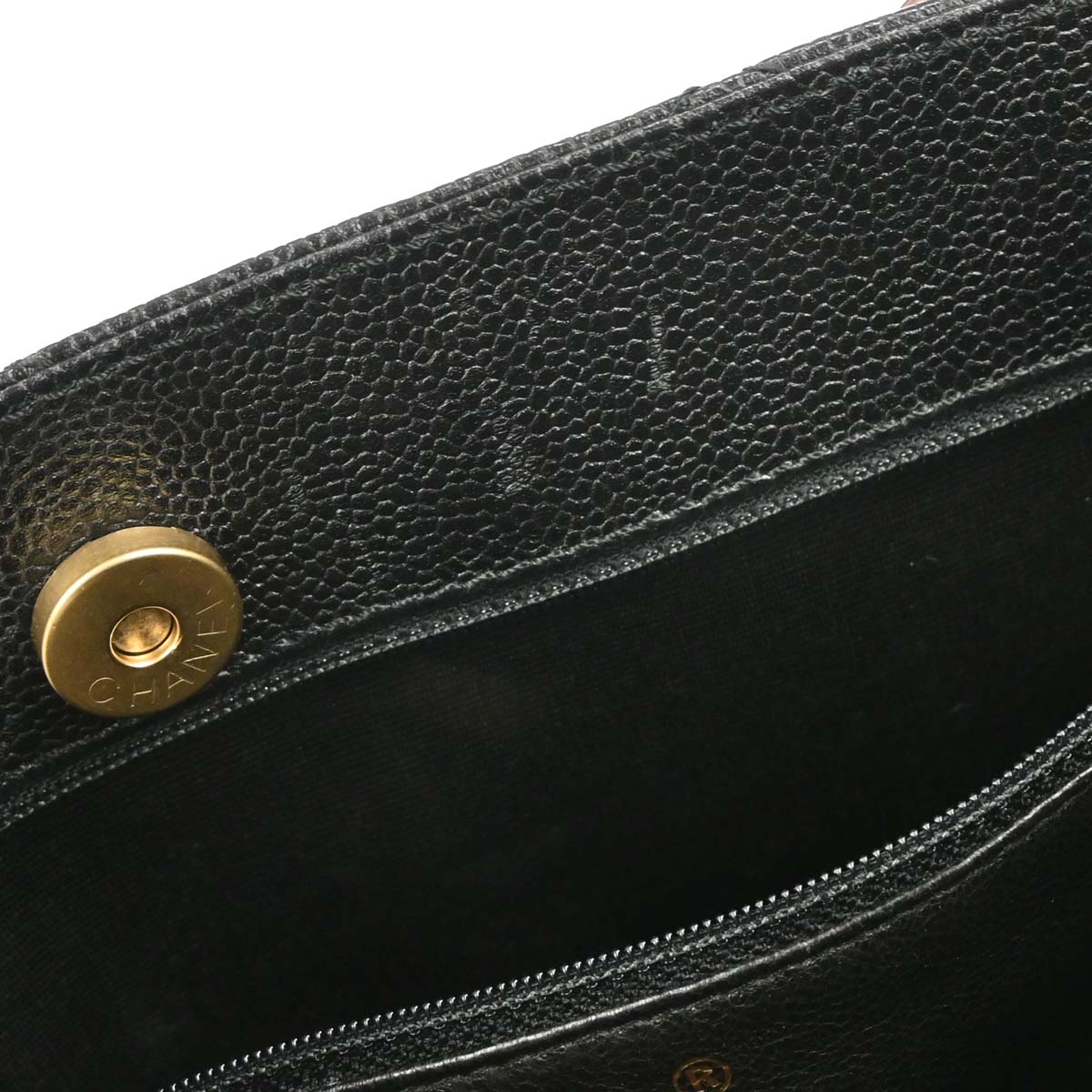 Chanel Black Caviar Tote Handbag
