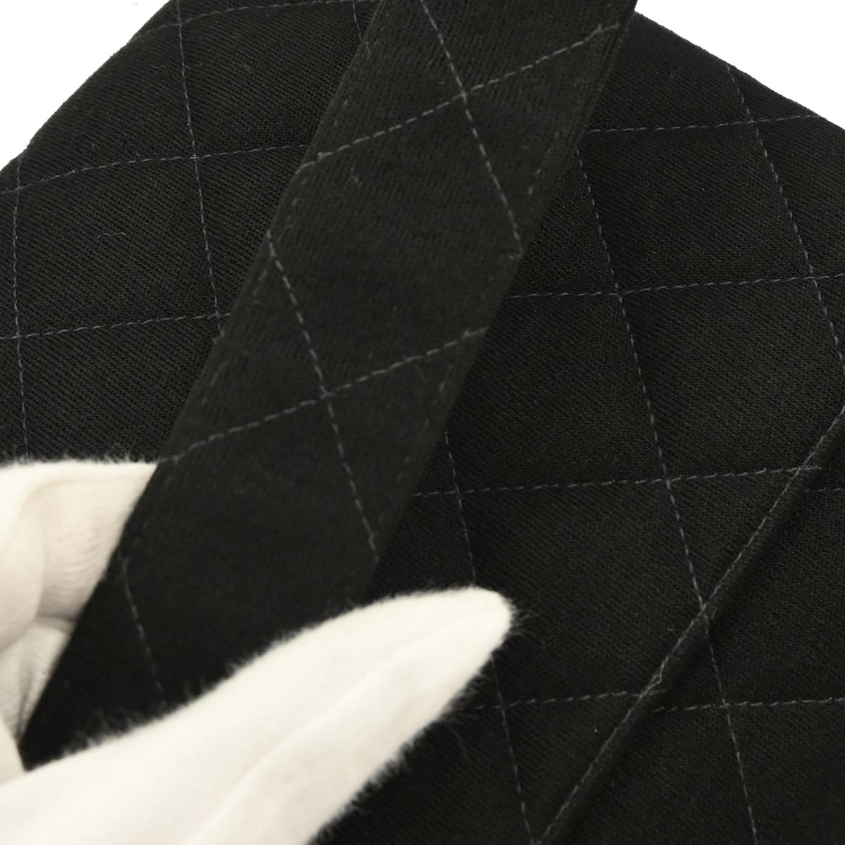 Chanel Black Cotton Handbag