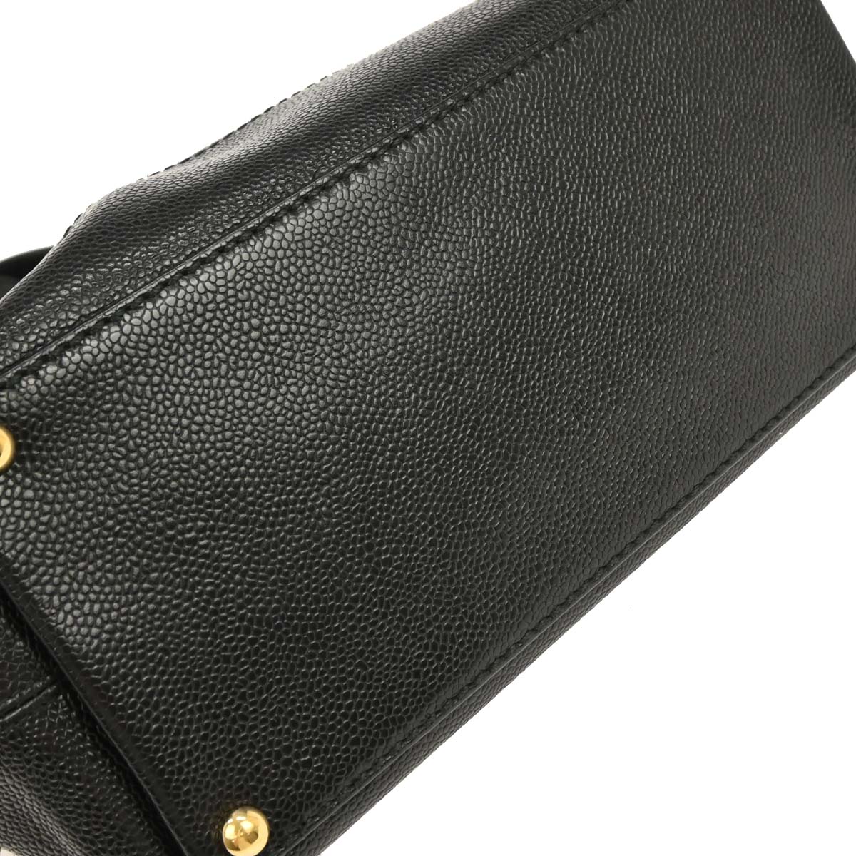 Chanel Black Caviar Drawstring Tote Handbag