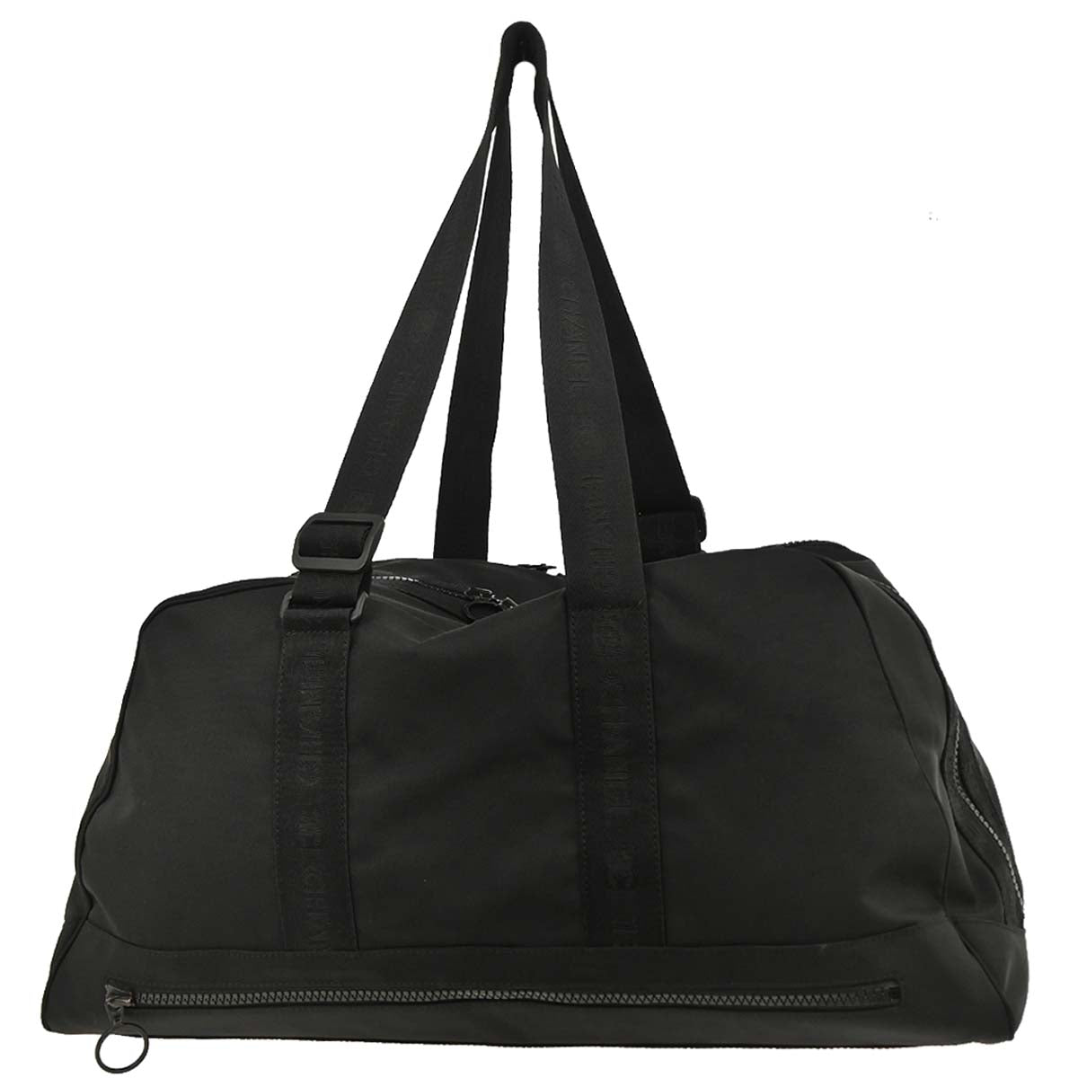 Chanel 2001-2003 Black Nylon Sport Line Duffle Gym Handbag