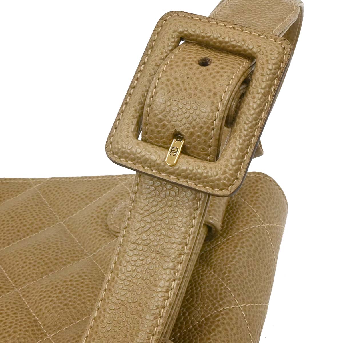 Chanel 1994-1996 Beige Caviar Belt Bum Bag #75/30