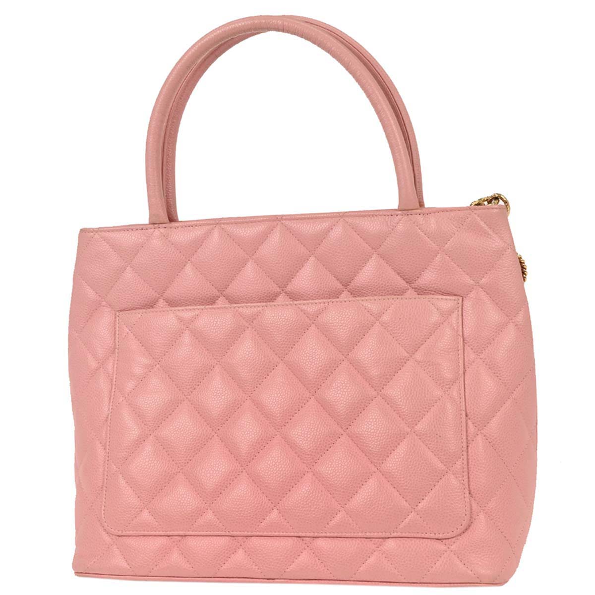 Chanel 2004-2005 Pink Caviar Medallion Tote Handbag