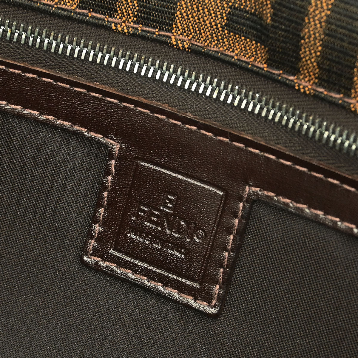 Fendi Brown Zucca Clutch Bag
