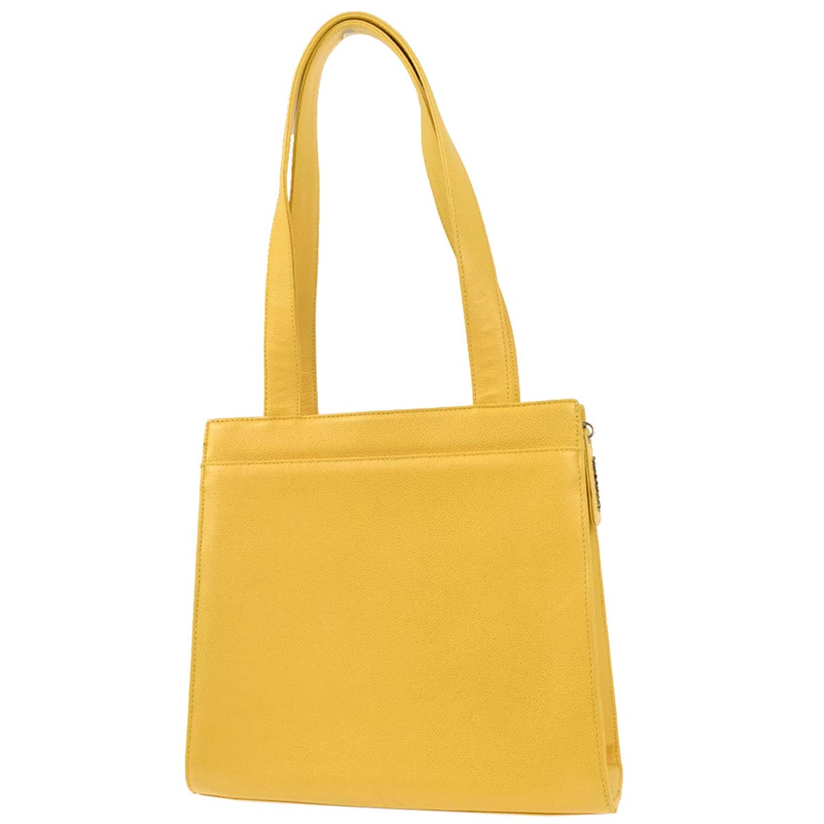 Chanel 1997-1999 Yellow Caviar Tote Handbag
