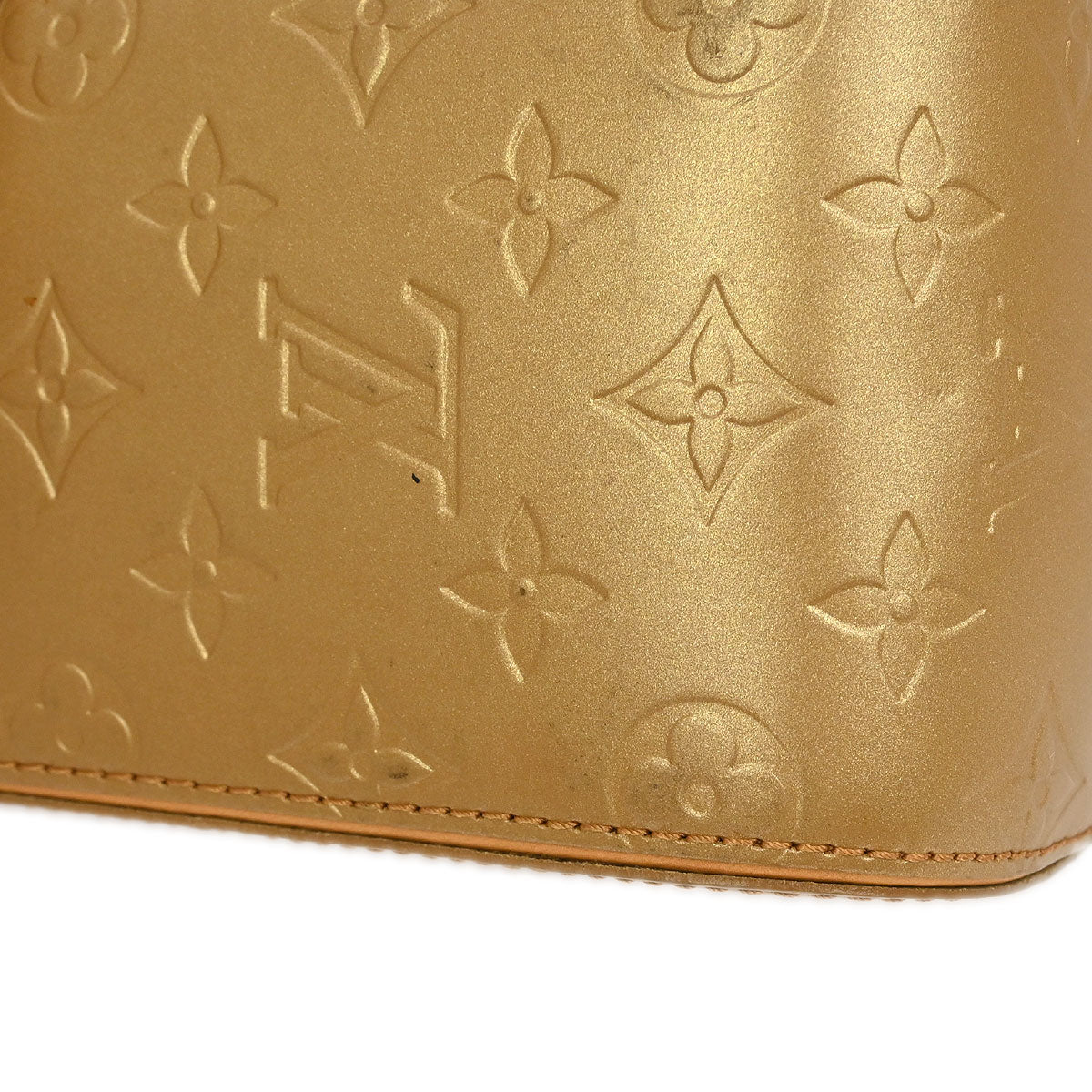 Louis Vuitton 2003 Gold Monogram Mat Shelton MM Handbag M55177