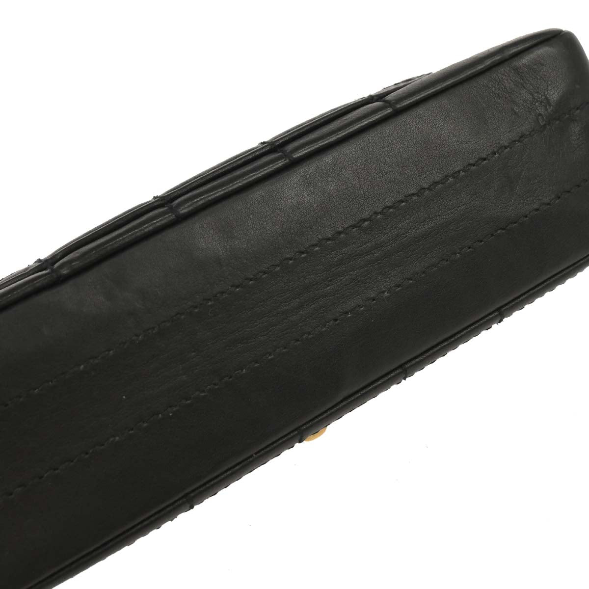 Chanel 2001-2003 Black Calfskin Choco Bar Single Flap Shoulder Bag