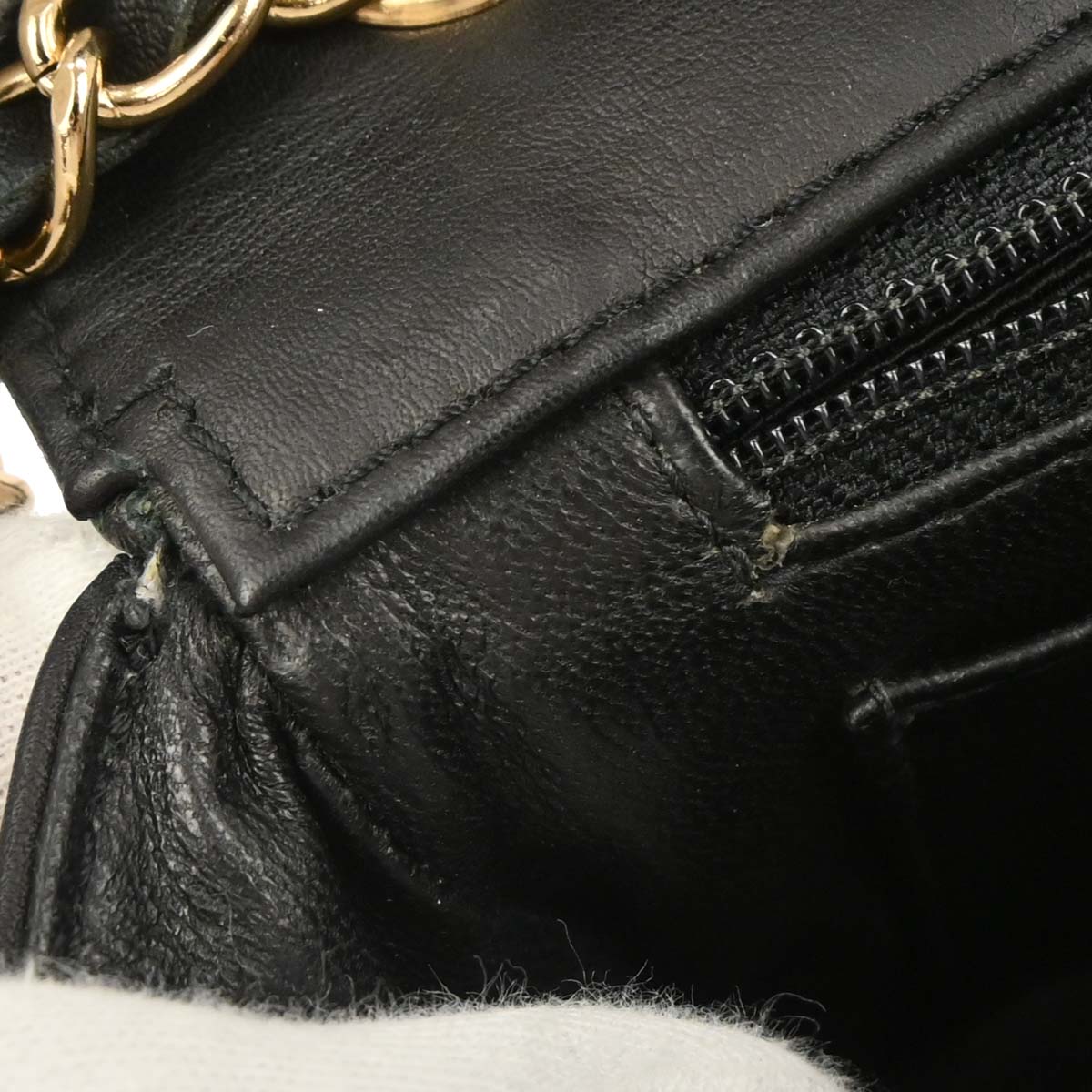 Chanel 2001-2003 Black Calfskin Choco Bar Single Flap Shoulder Bag