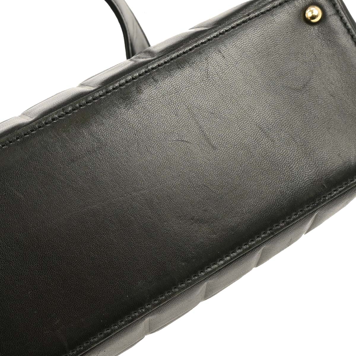 Chanel 2001-2003 Black Lambskin Choco Bar Tote Handbag
